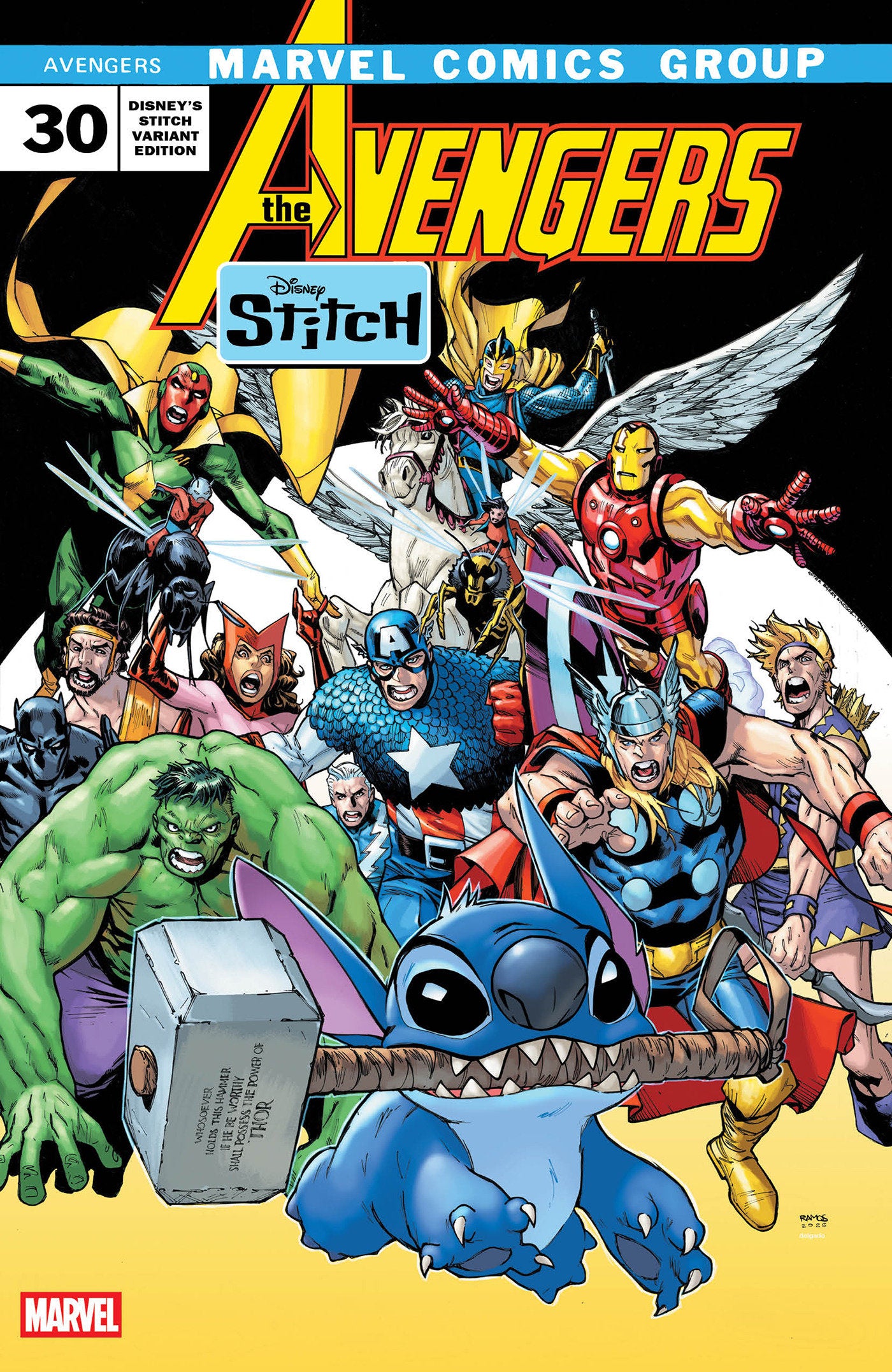 Avengers #30 Humberto Ramos Disney Stitch Variant | Dragon's Lair Comics and Fantasy Houston TX