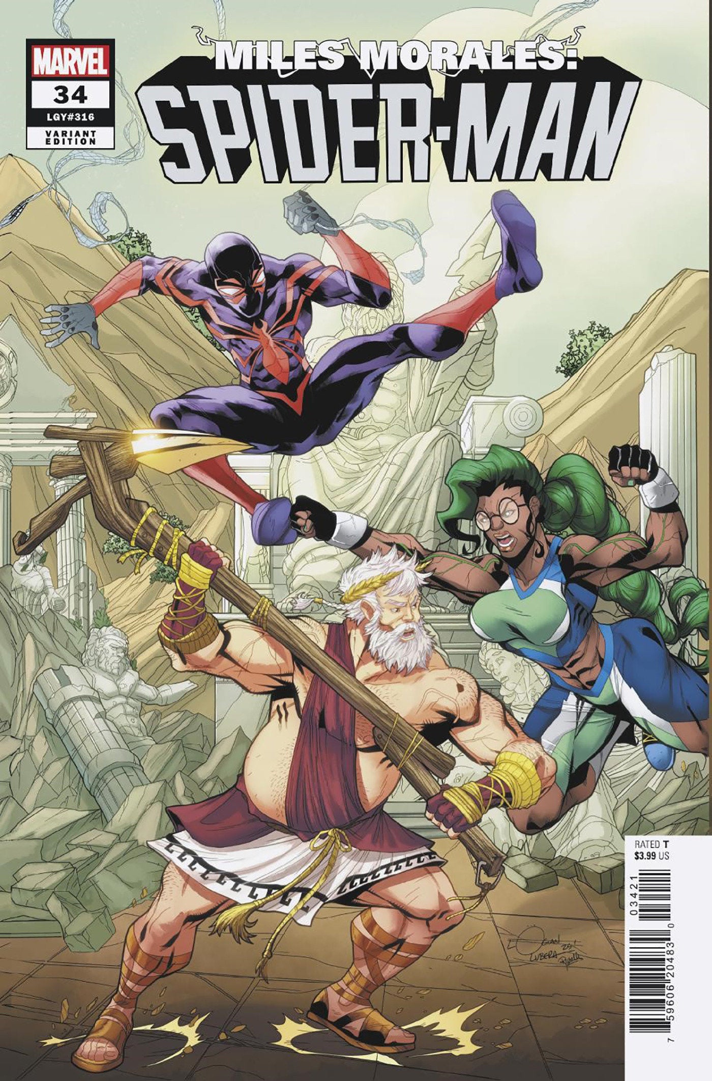 Miles Morales: Spider-Man #34 Logan Lubera 5-Part Connecting Variant | Dragon's Lair Comics and Fantasy Houston TX