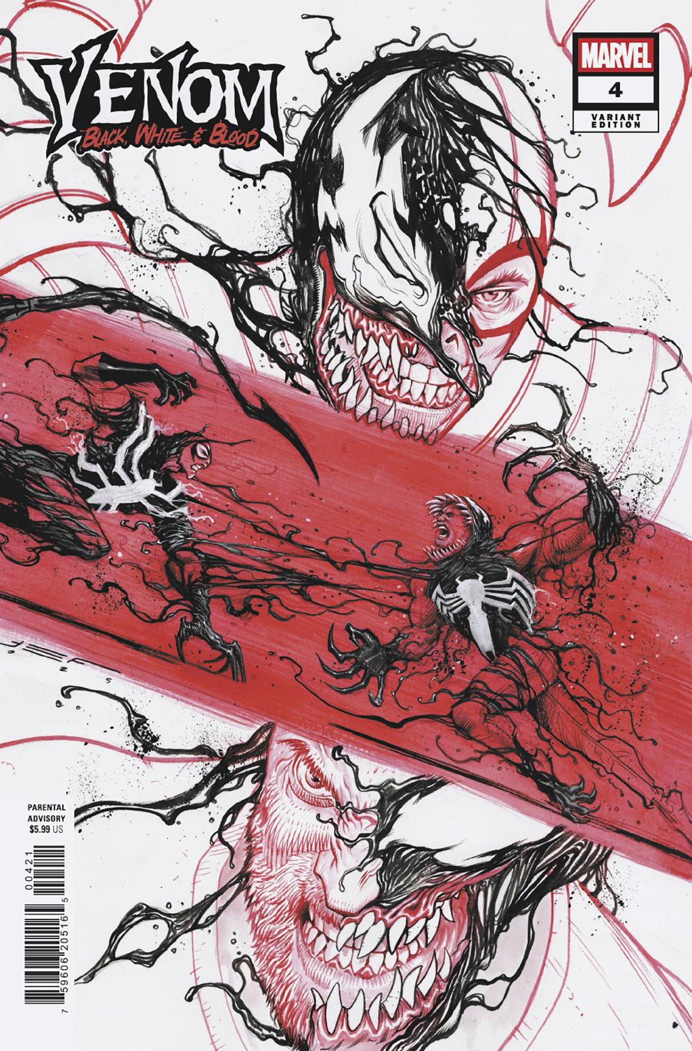Venom: Black, White & Blood #4 Juan Ferreyra Variant | Dragon's Lair Comics and Fantasy Houston TX