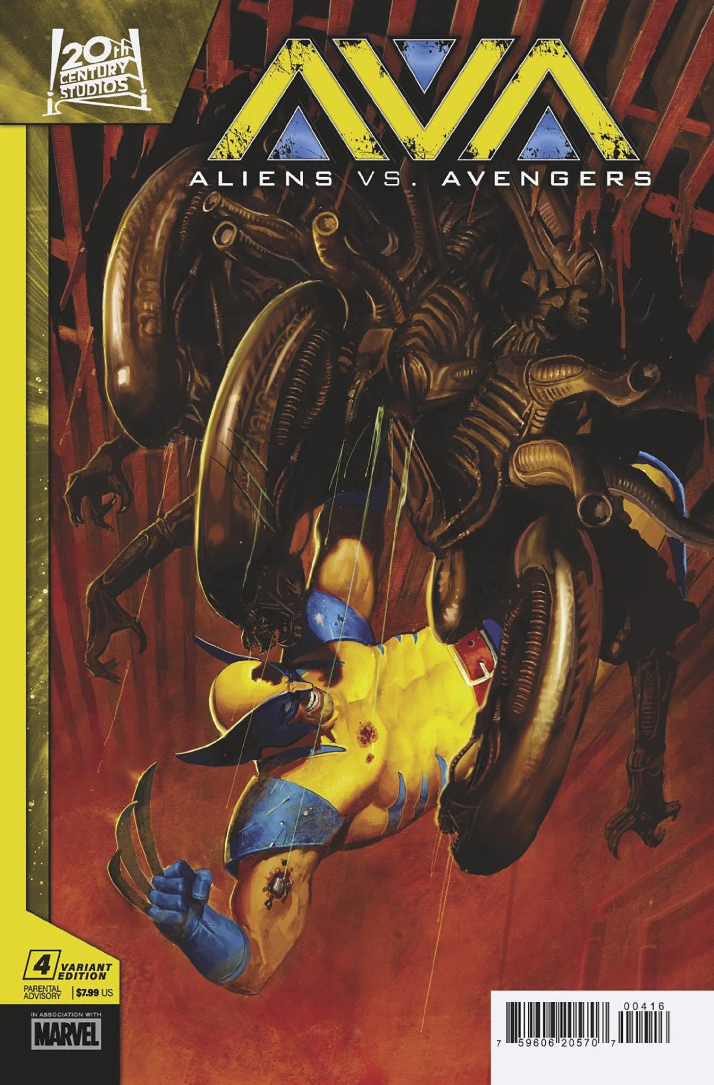 Aliens vs. Avengers #4 E.M. Gist Variant | Dragon's Lair Comics and Fantasy Houston TX