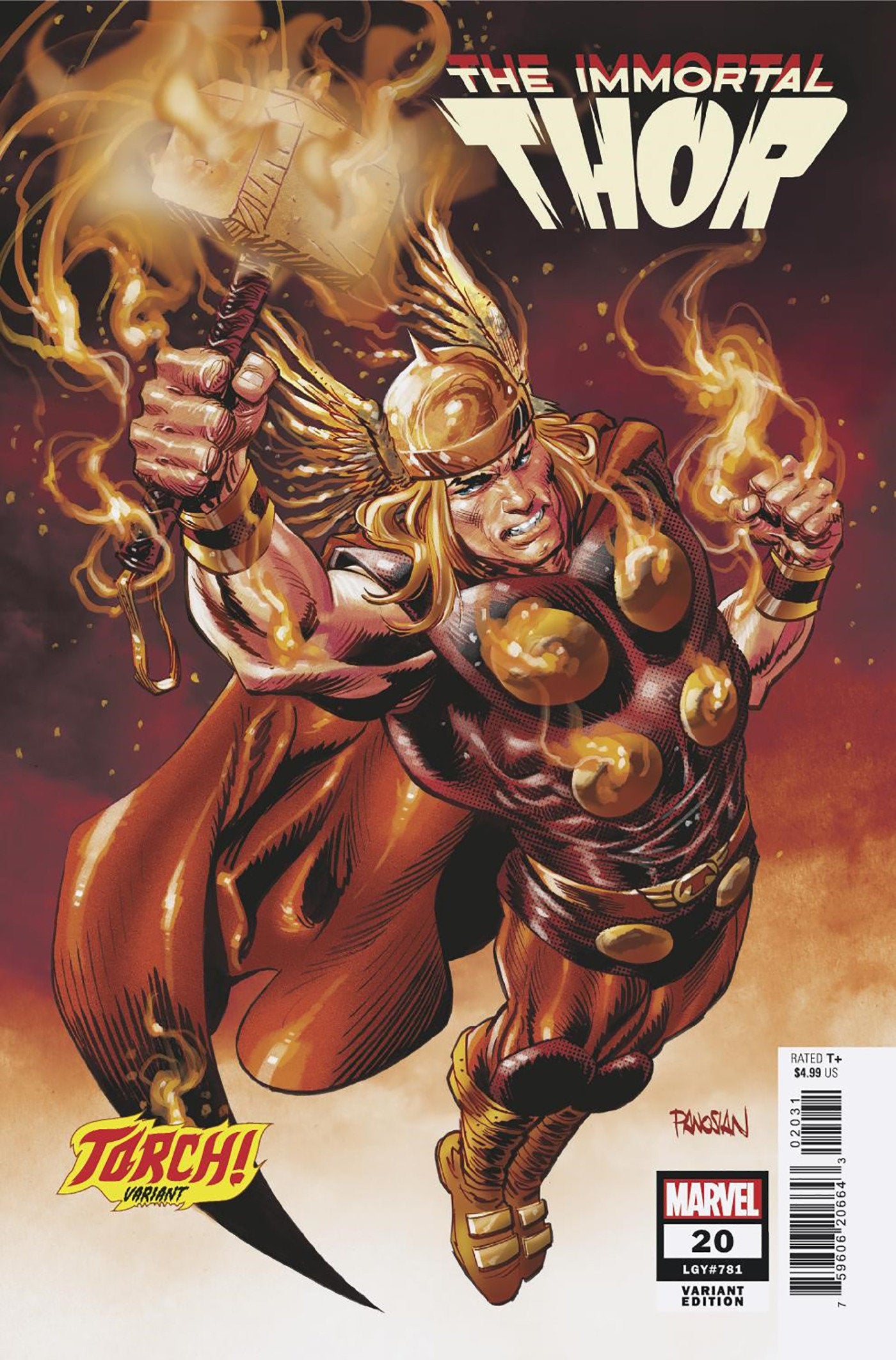 Immortal Thor #20 Dan Panosian Torch! Variant | Dragon's Lair Comics and Fantasy Houston TX