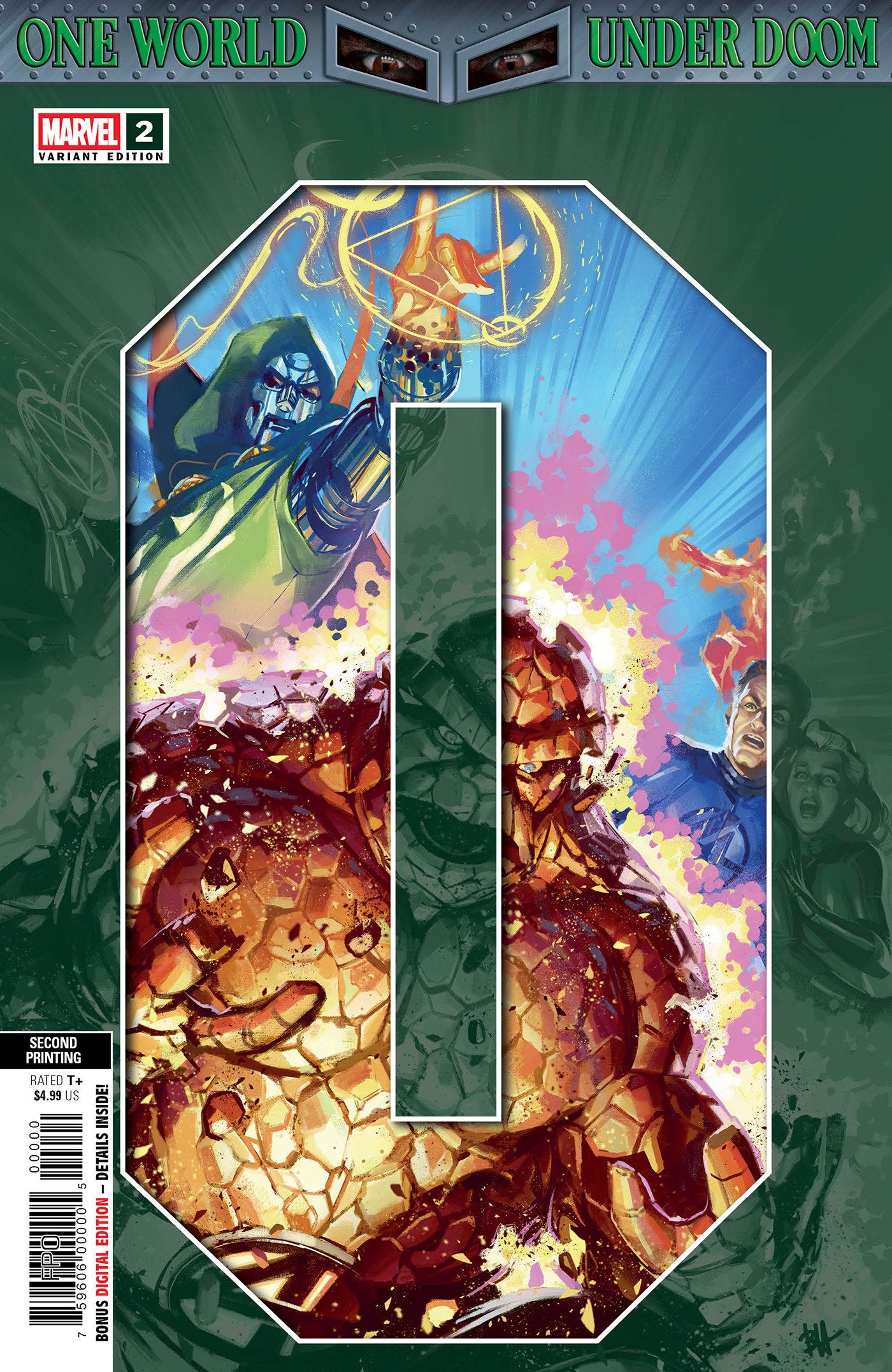 One World Under Doom #2 Ben Harvey 2nd Print Variant | Dragon's Lair Comics and Fantasy Houston TX