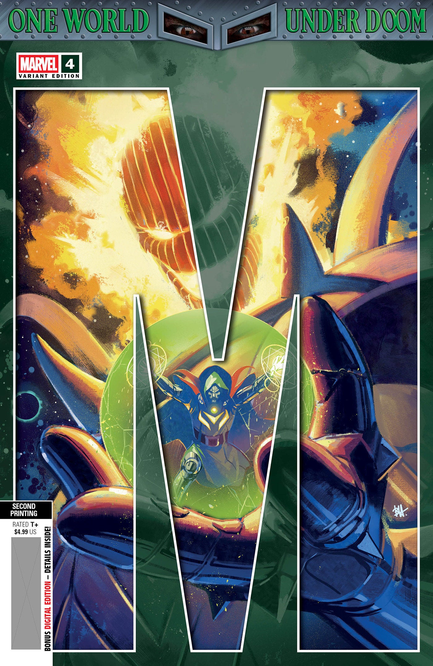 One World Under Doom #4 Ben Harvey 2nd Print Variant | Dragon's Lair Comics and Fantasy Houston TX