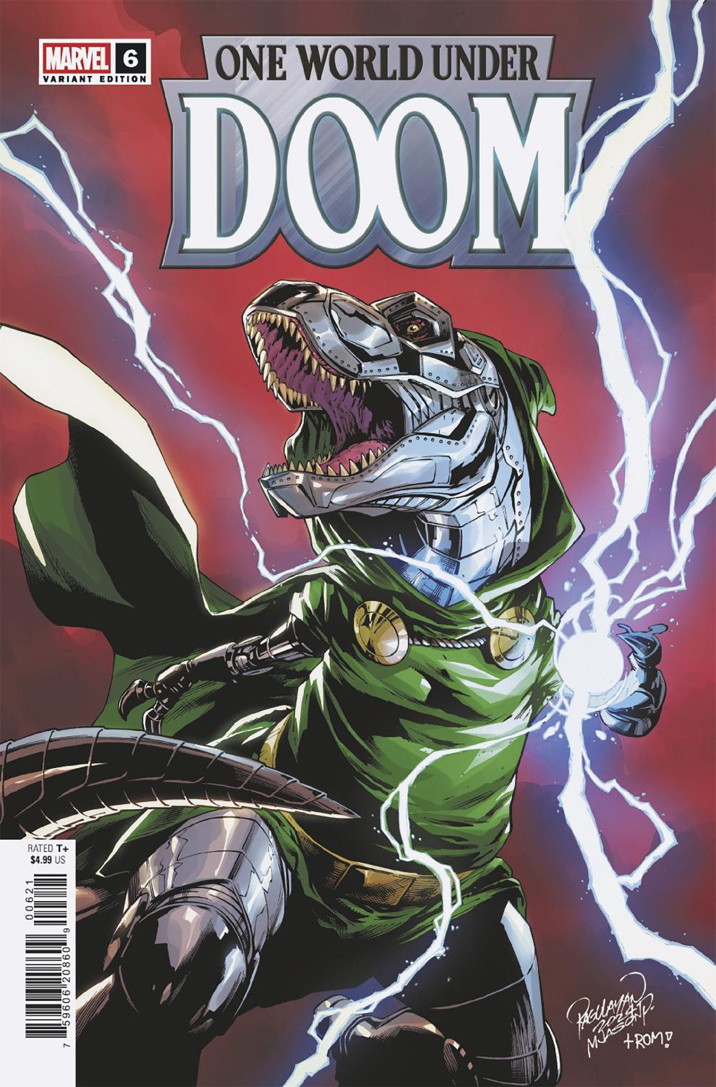 One World Under Doom #6 Carlo Pagulayan Doomasaur Variant | Dragon's Lair Comics and Fantasy Houston TX