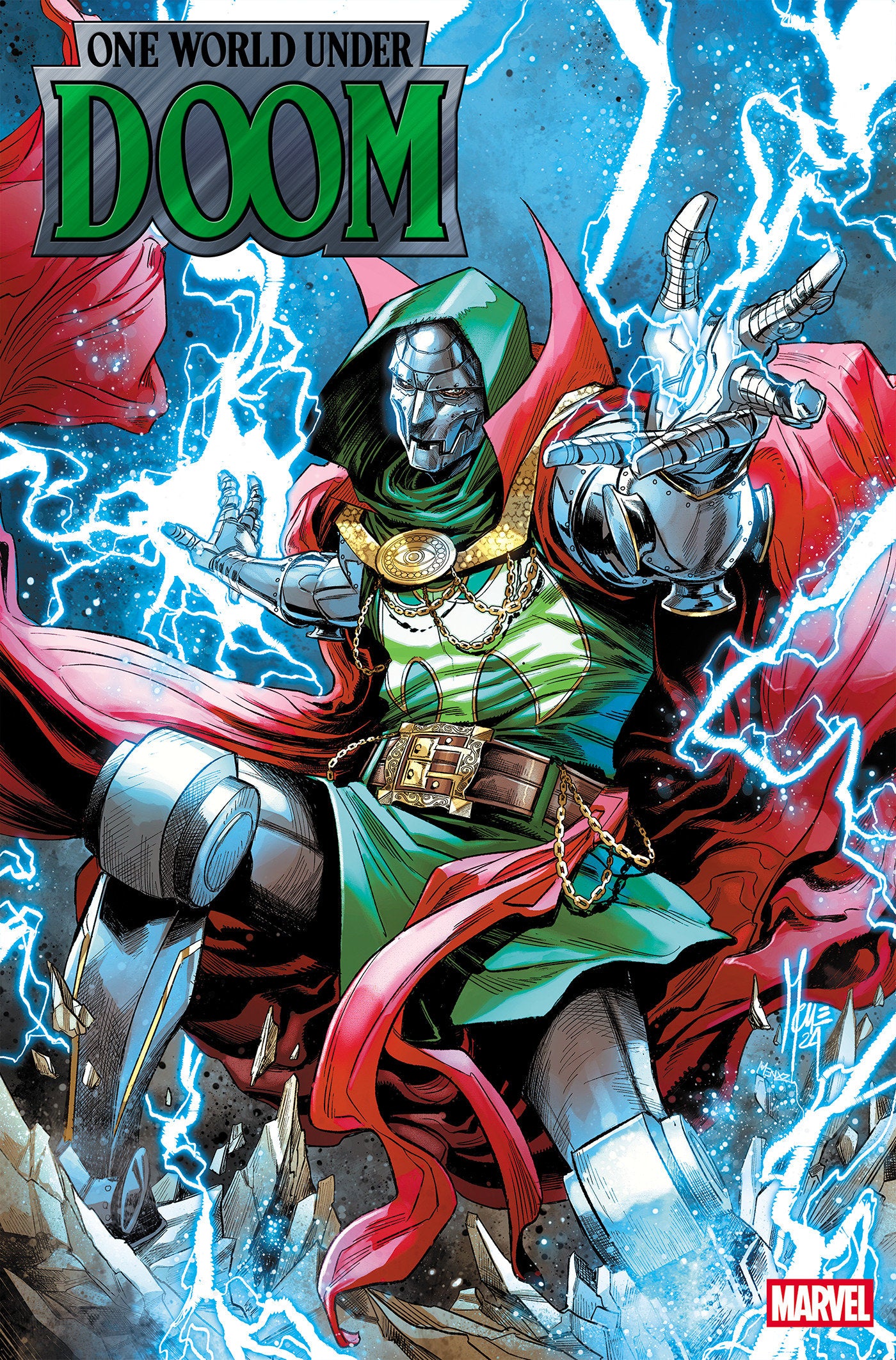 One World Under Doom #6 Marco Checchetto Foil Variant | Dragon's Lair Comics and Fantasy Houston TX