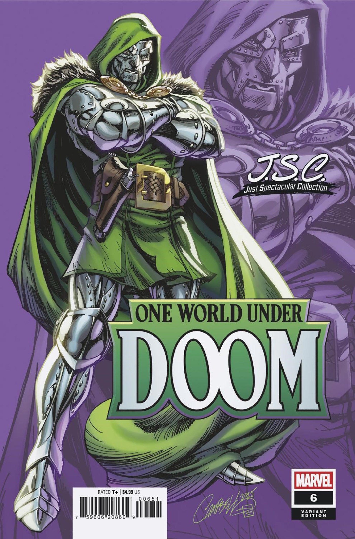 One World Under Doom #6 J. Scott Campbell Just Spectacular Collection Variant | Dragon's Lair Comics and Fantasy Houston TX