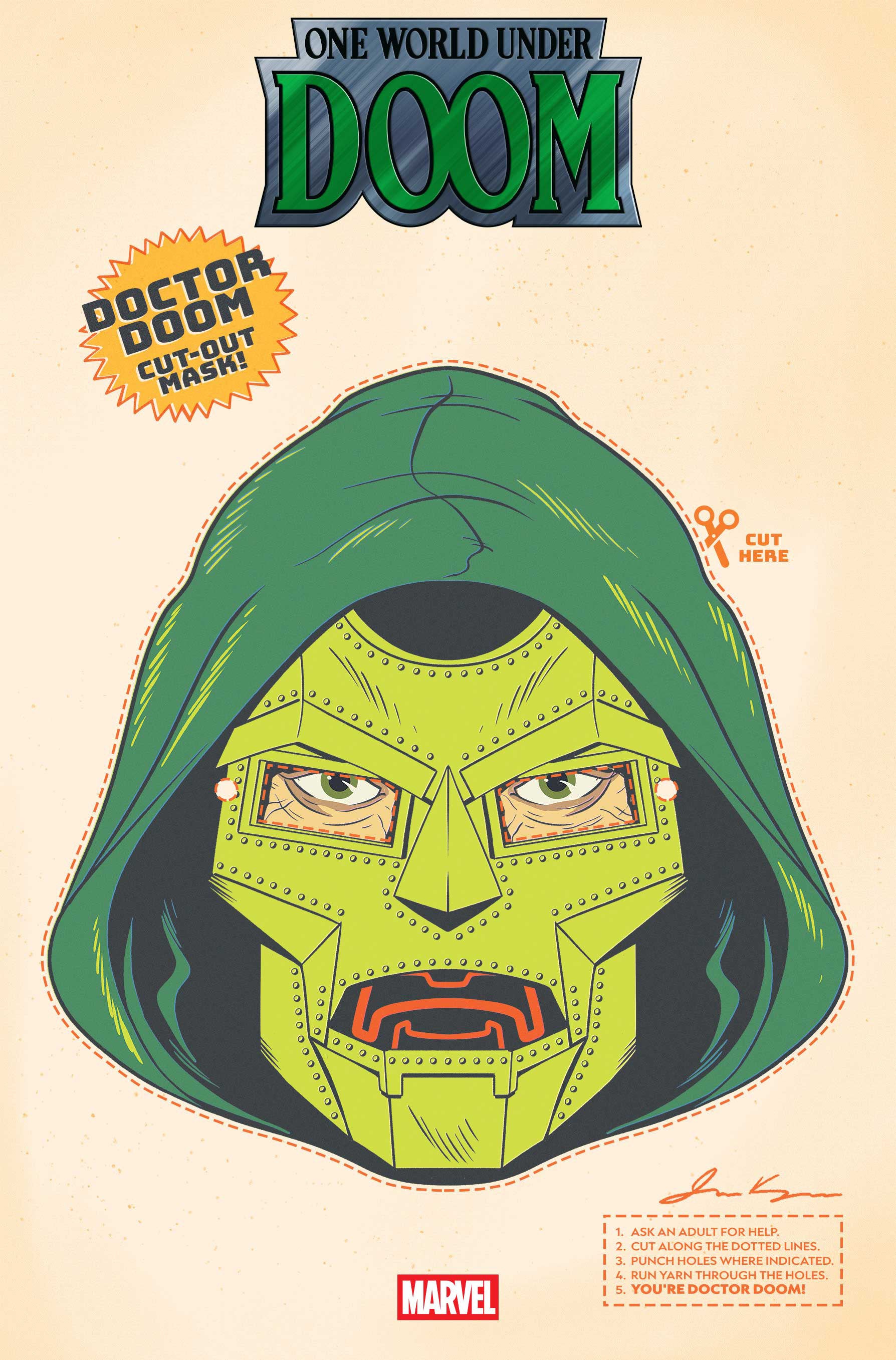 One World Under Doom #7 Retro Halloween Mask Variant | Dragon's Lair Comics and Fantasy Houston TX