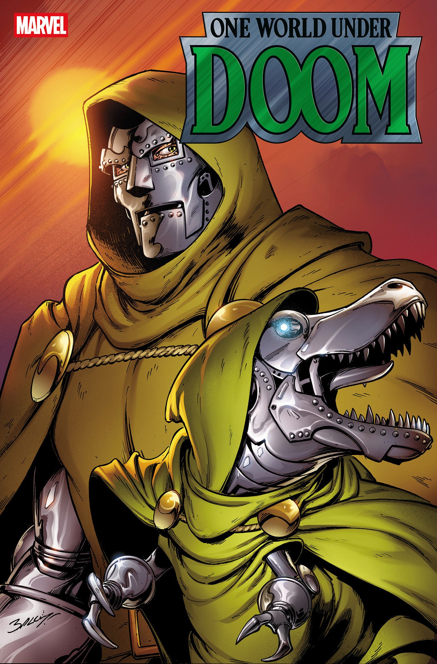 One World Under Doom #9 Mark Bagley Doomasaur Variant | Dragon's Lair Comics and Fantasy Houston TX