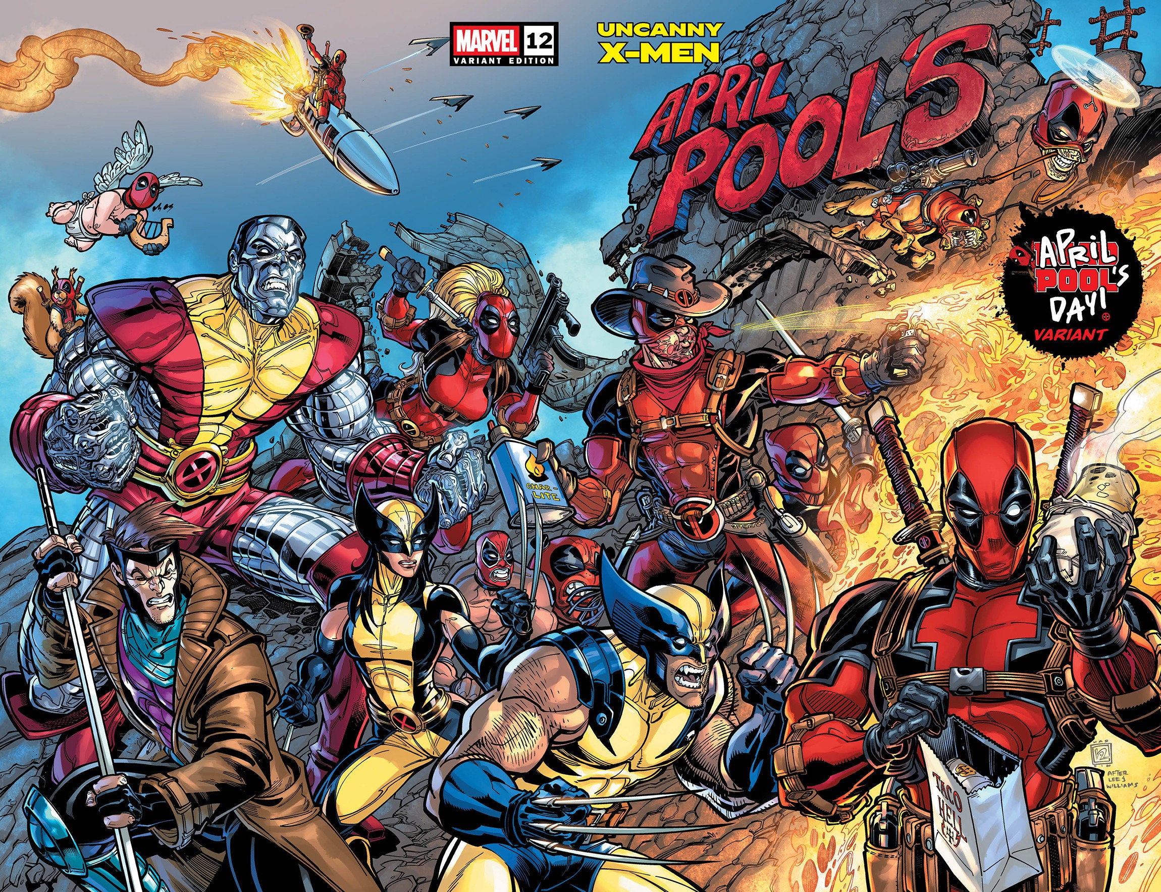 Uncanny X-Men #12 Chad Hardin April Pool'S Day Wraparound Variant | Dragon's Lair Comics and Fantasy Houston TX