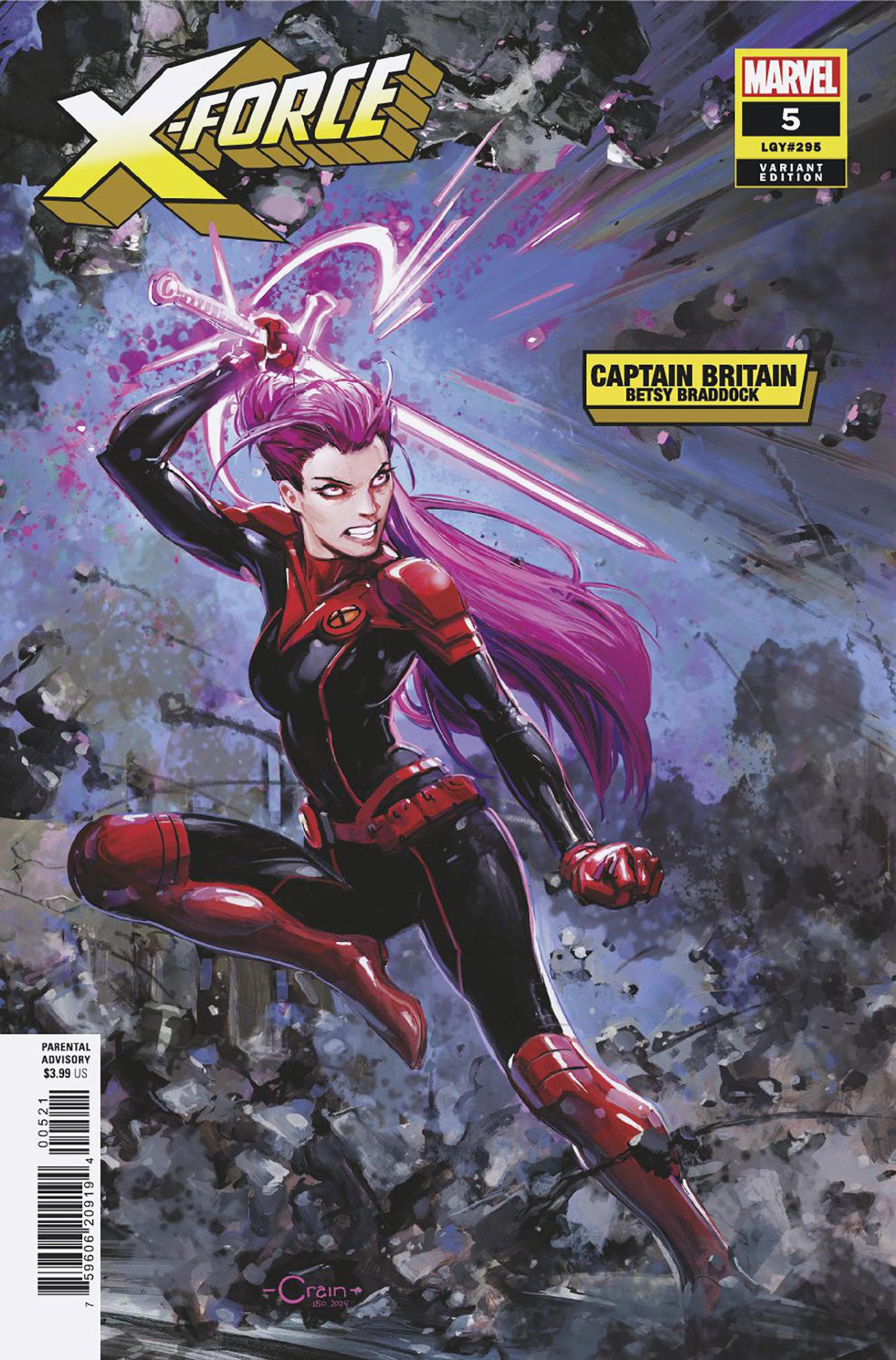 X-Force #5 Clayton Crain Betsy Braddock Variant | Dragon's Lair Comics and Fantasy Houston TX