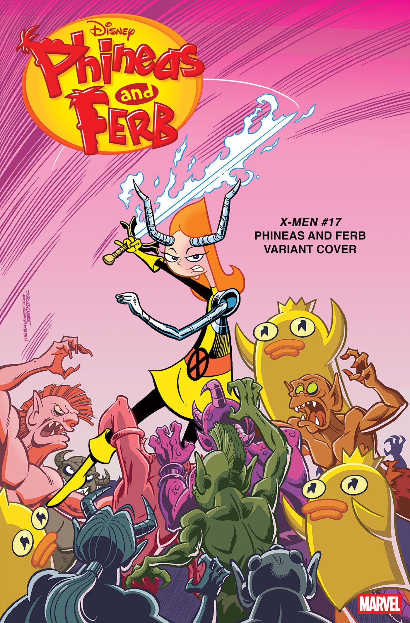 X-Men #17 Jacob Chabot Phineas And Ferb Variant | Dragon's Lair Comics and Fantasy Houston TX