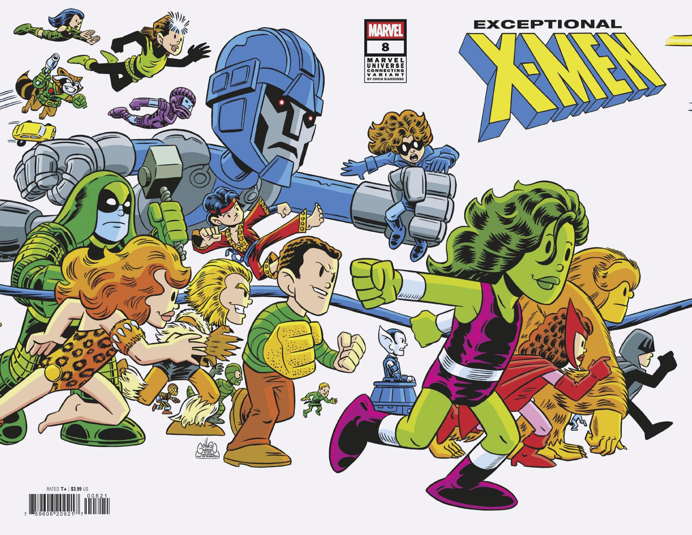 Exceptional X-Men #8 Chris Giarrusso Marvel Universe Connecting Wrap Variant K | Dragon's Lair Comics and Fantasy Houston TX