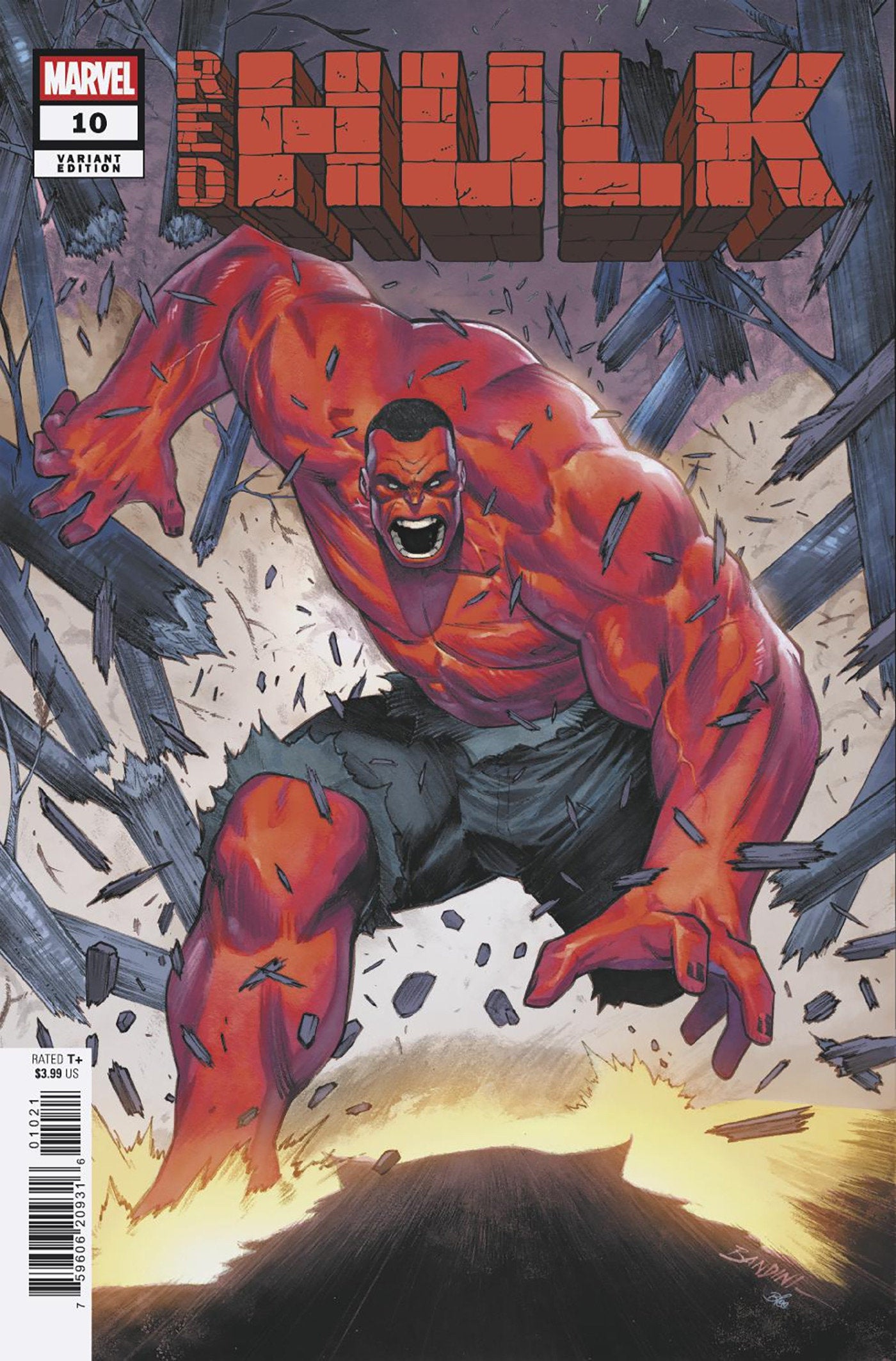Red Hulk #10 Michele Bandini Variant [Doom] | Dragon's Lair Comics and Fantasy Houston TX