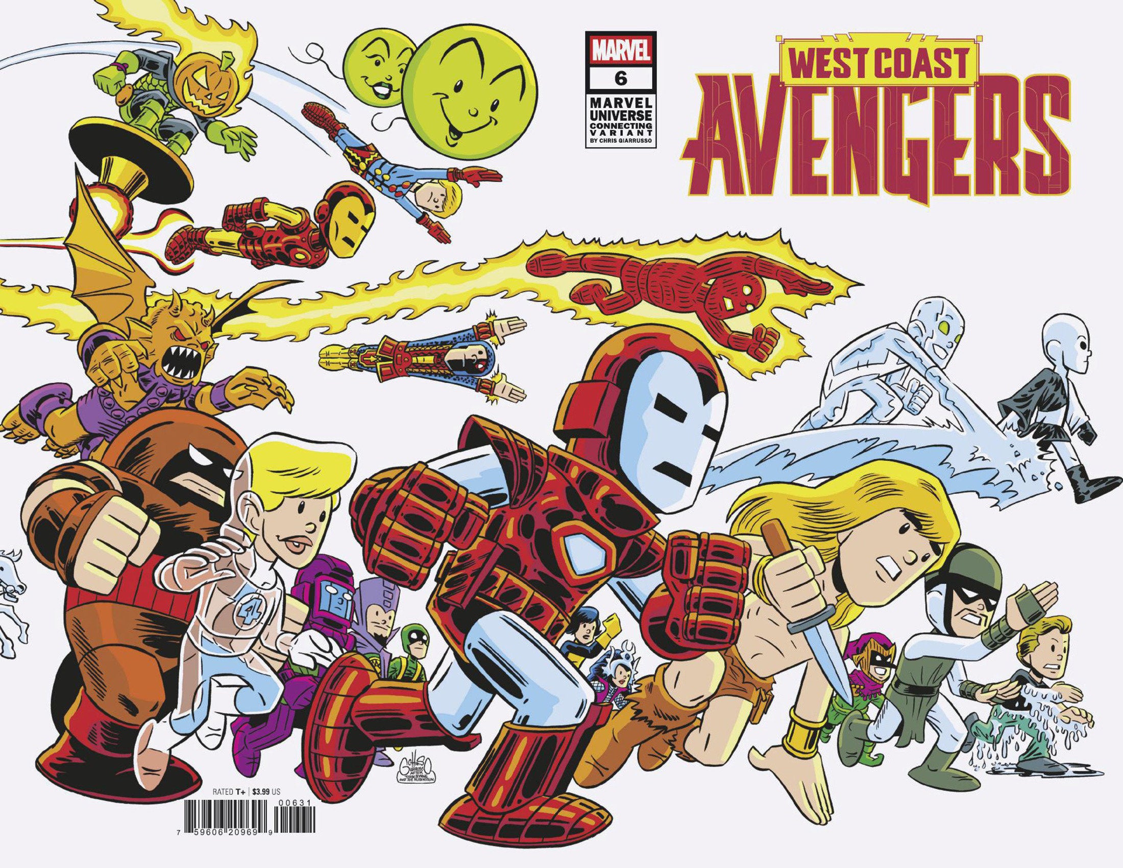West Coast Avengers #6 Chris Giarrusso Marvel Universe Connecting Wrap Variant F | Dragon's Lair Comics and Fantasy Houston TX