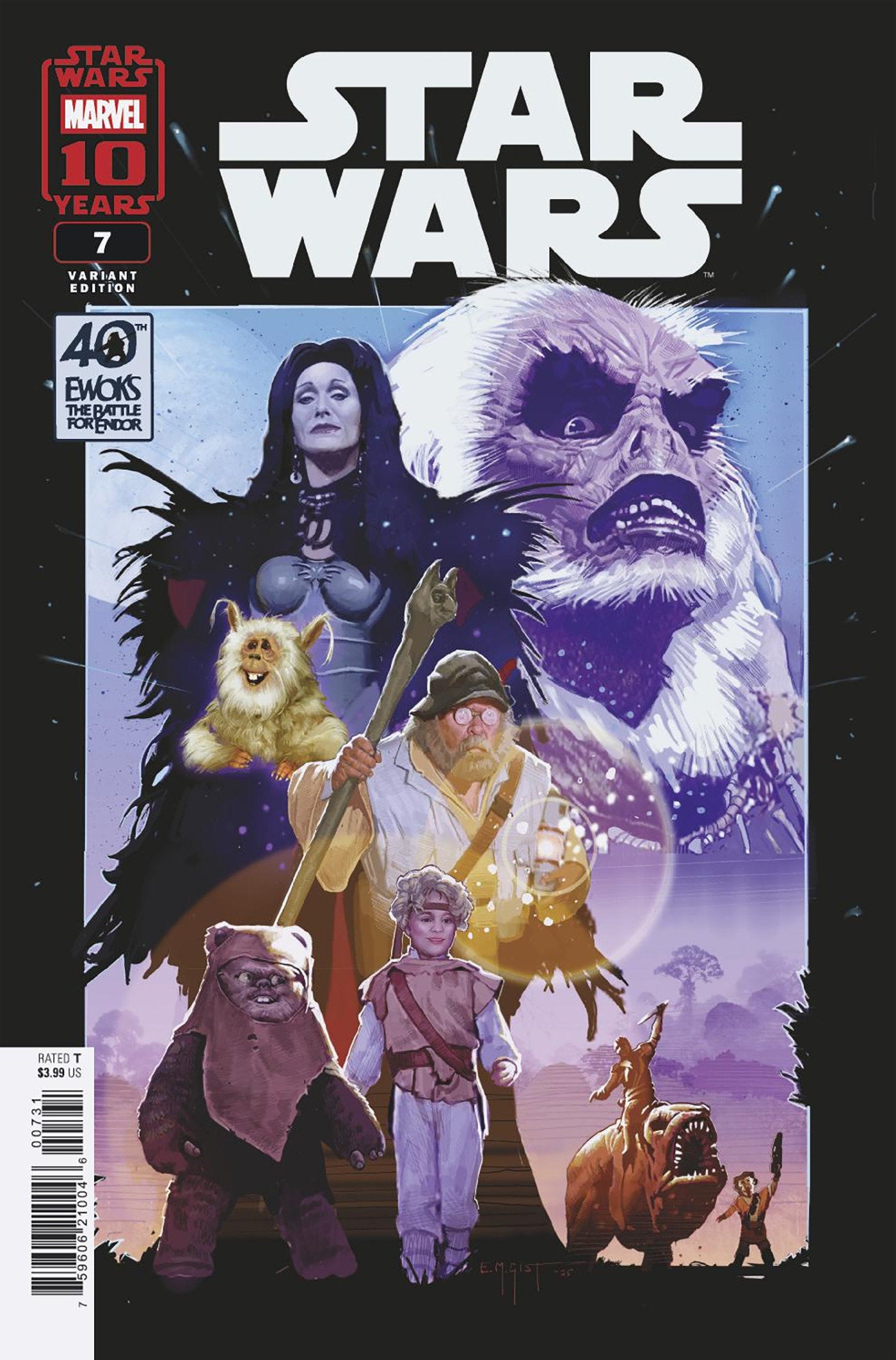 Star Wars #7 E.M. Gist Battle For Endor 40 Th Anniversary Variant | Dragon's Lair Comics and Fantasy Houston TX