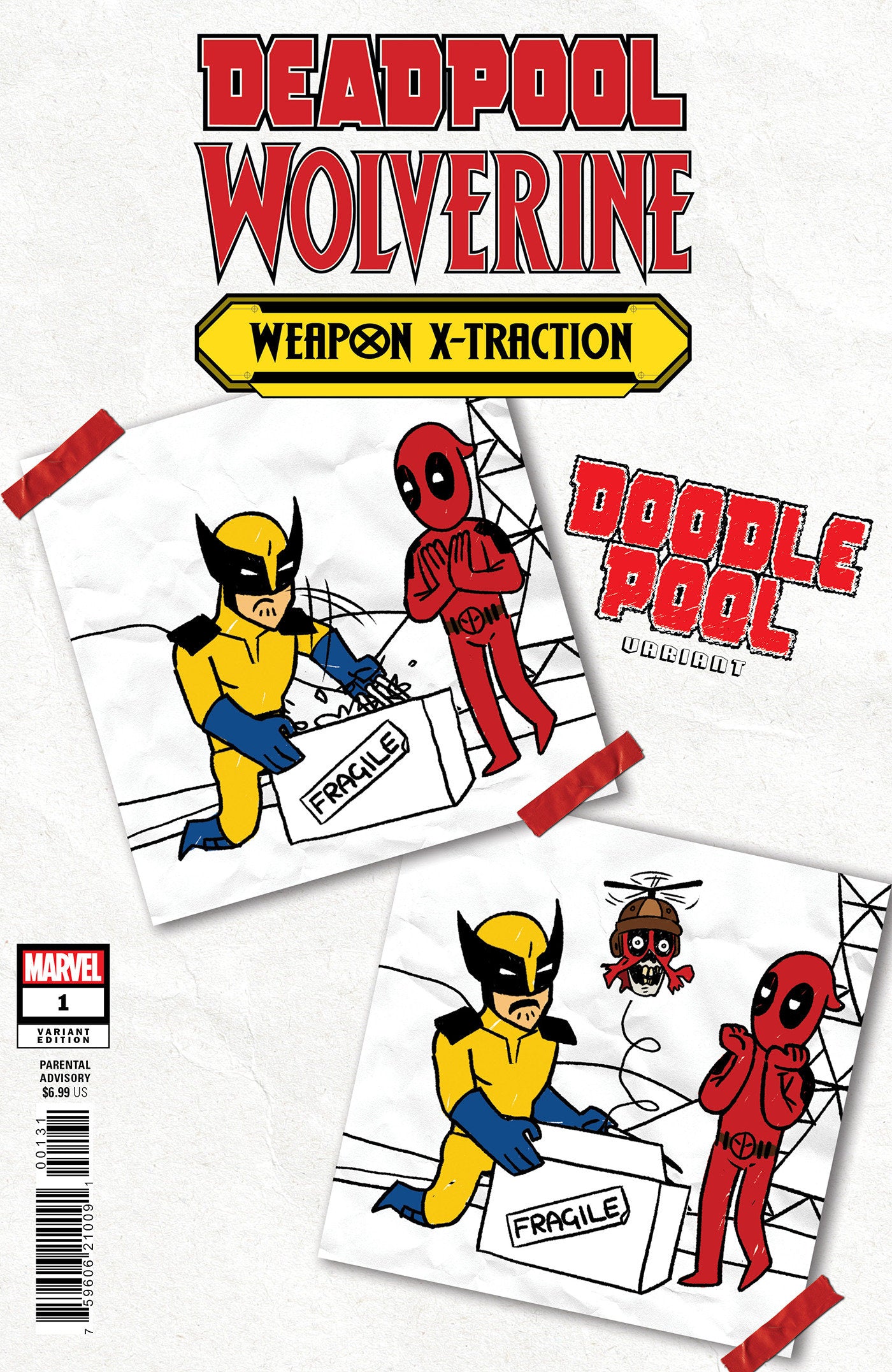 Deadpool/Wolverine: Weapon X-Traction #1 Doodlepool Variant | Dragon's Lair Comics and Fantasy Houston TX