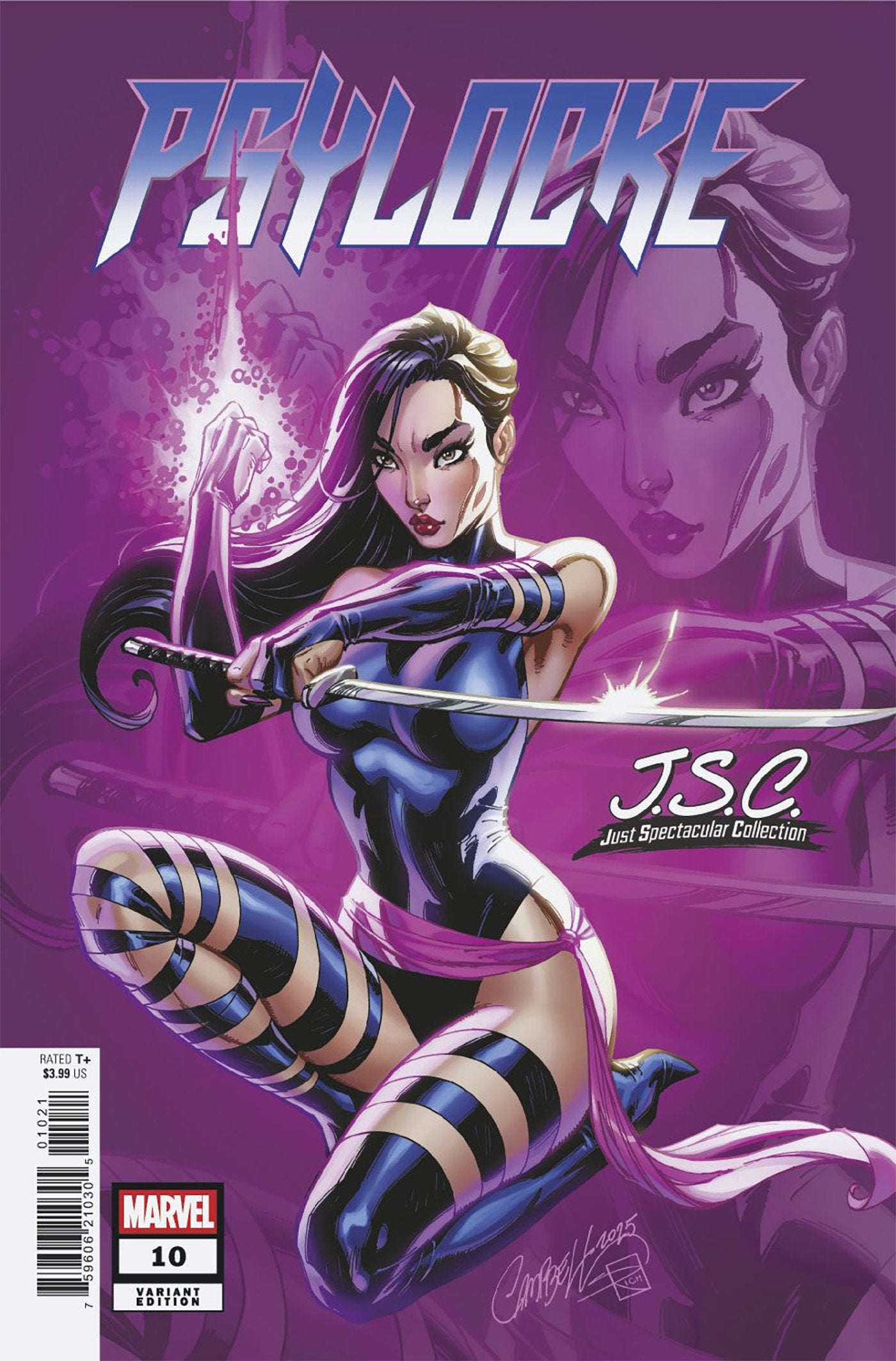 Psylocke #10 J. Scott Campbell Just Spectacular Collection Variant | Dragon's Lair Comics and Fantasy Houston TX