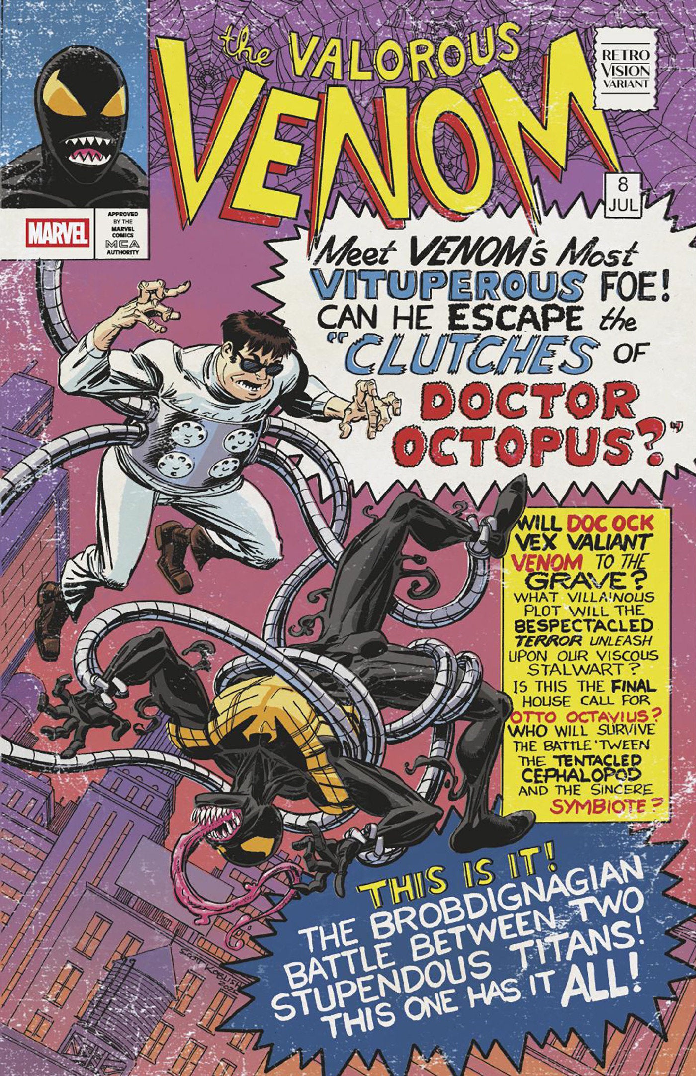 All-New Venom #8 Scott Koblish Retrovision Variant | Dragon's Lair Comics and Fantasy Houston TX