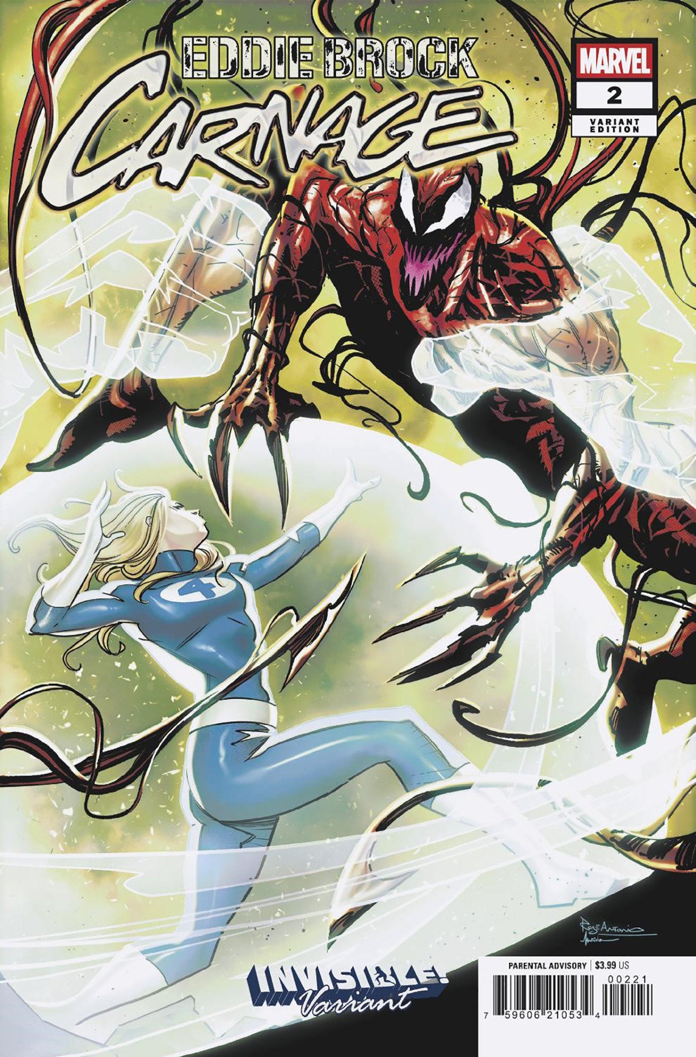Eddie Brock Carnage #2 Roge Antonio Invisible Variant | Dragon's Lair Comics and Fantasy Houston TX