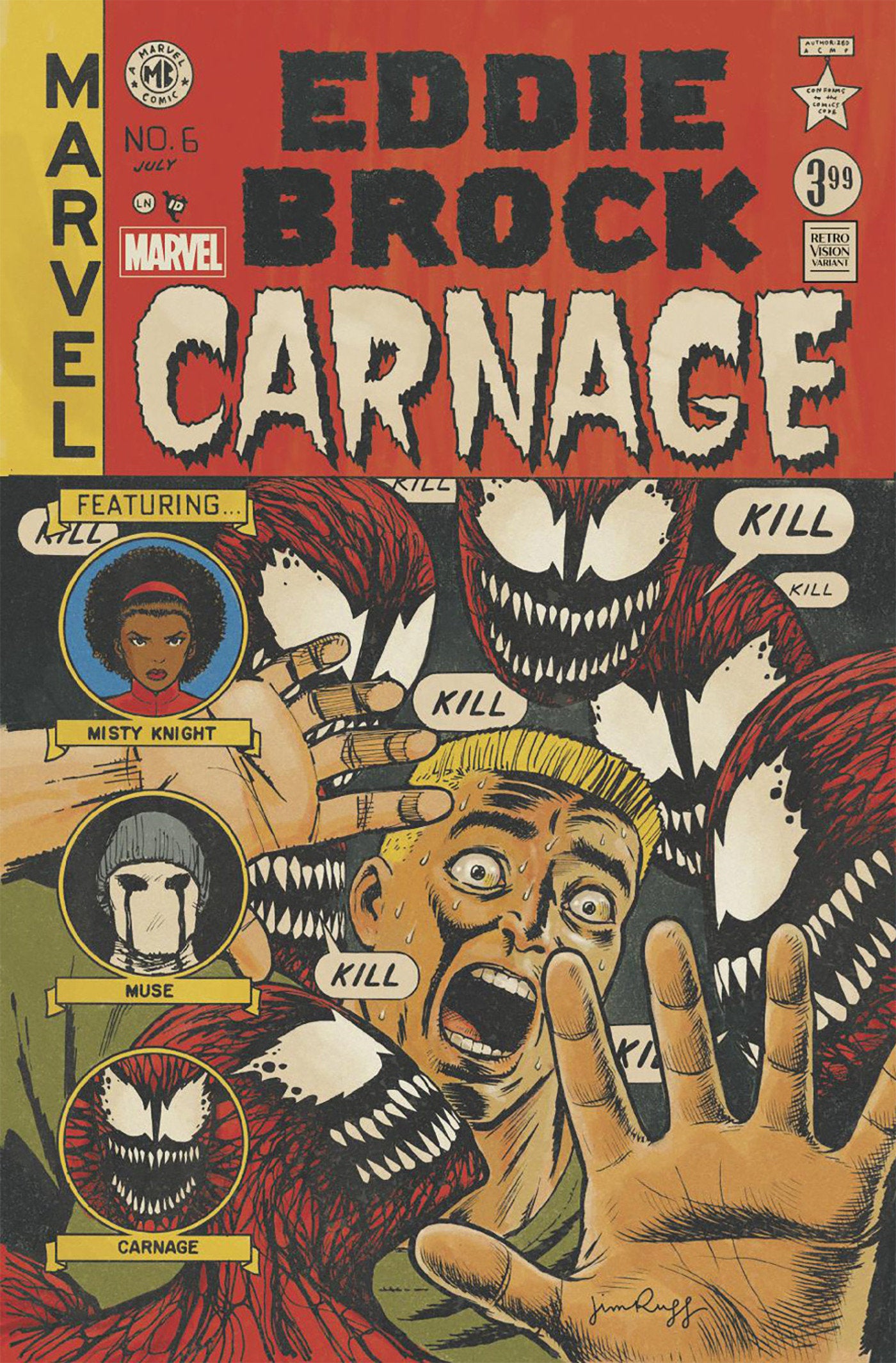 Eddie Brock: Carnage #6 Jim Rugg Retrovision Variant | Dragon's Lair Comics and Fantasy Houston TX