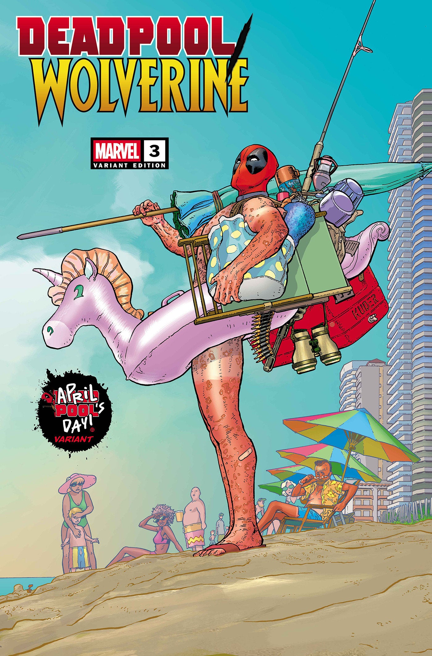 Deadpool Wolverine #3 Aaron Kuder April Pools Day Variant | Dragon's Lair Comics and Fantasy Houston TX
