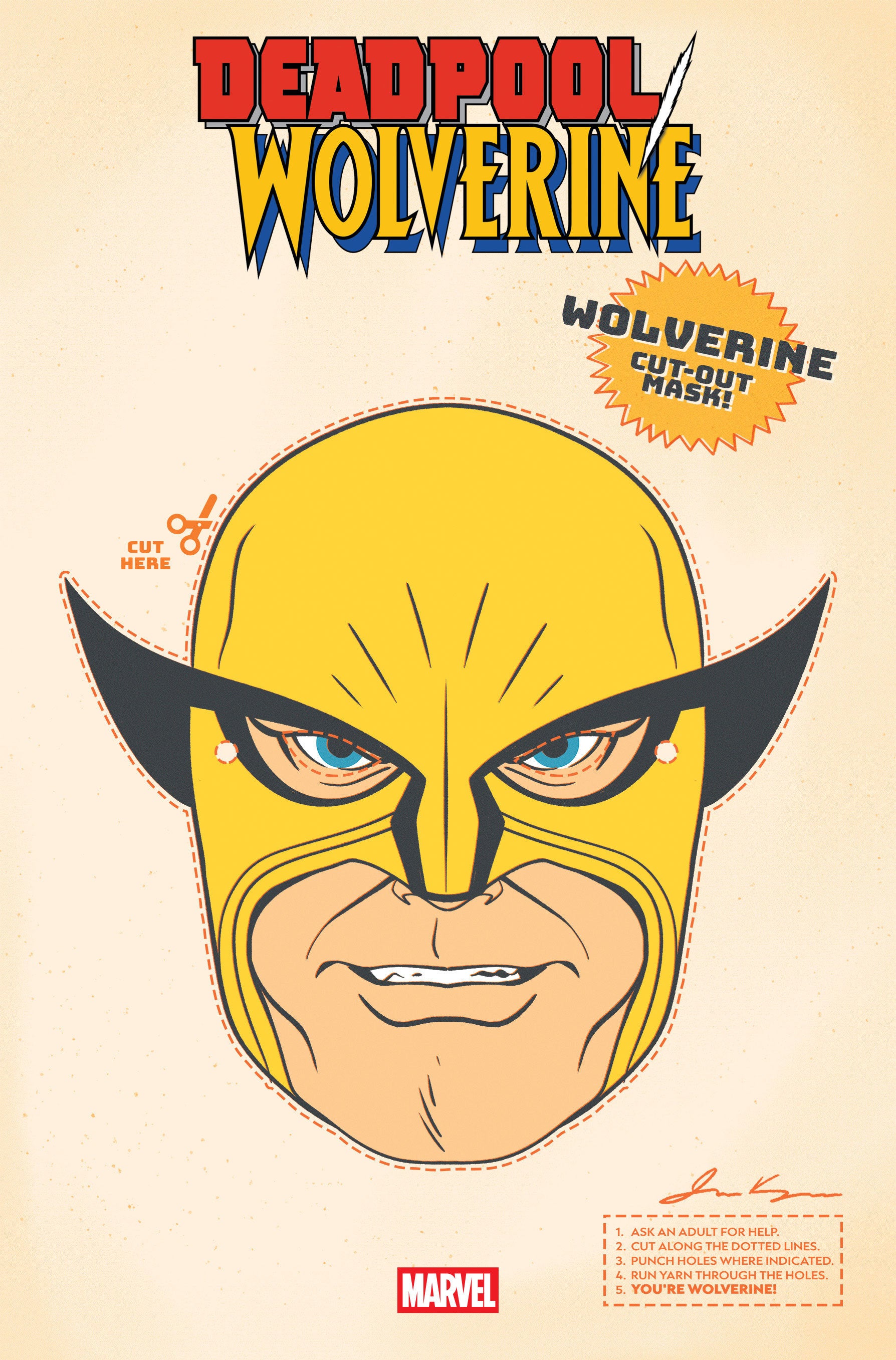 Deadpool/Wolverine #9 Retro Halloween Mask Variant | Dragon's Lair Comics and Fantasy Houston TX