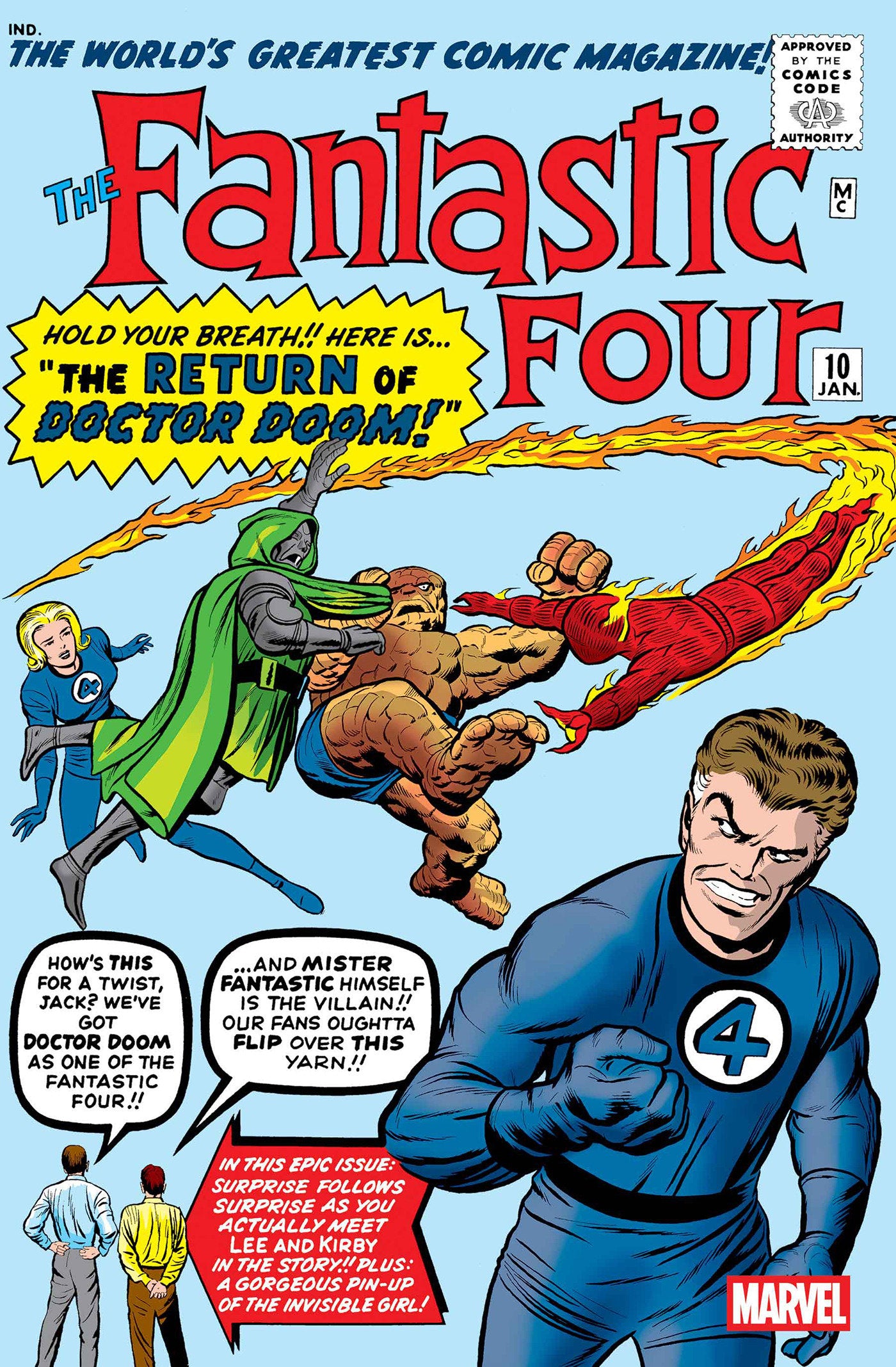 Fantastic Four #10 Facsimile Edition Foil Variant | Dragon's Lair Comics and Fantasy Houston TX