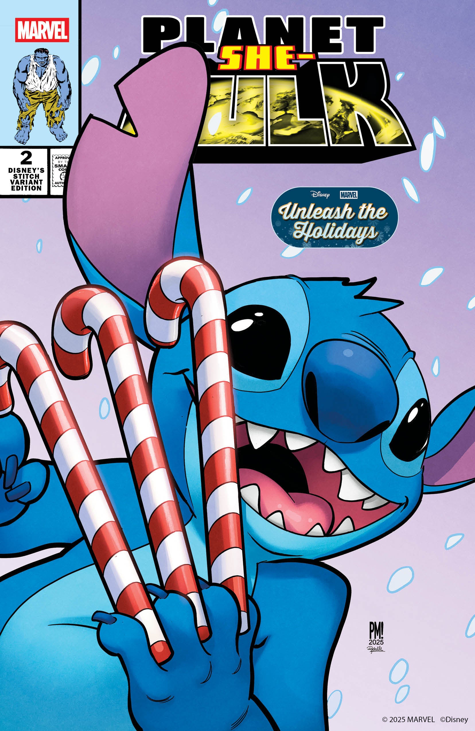Planet She Hulk #2 Paco Medina Disney Stitch Unleash The Holidays Variant | Dragon's Lair Comics and Fantasy Houston TX