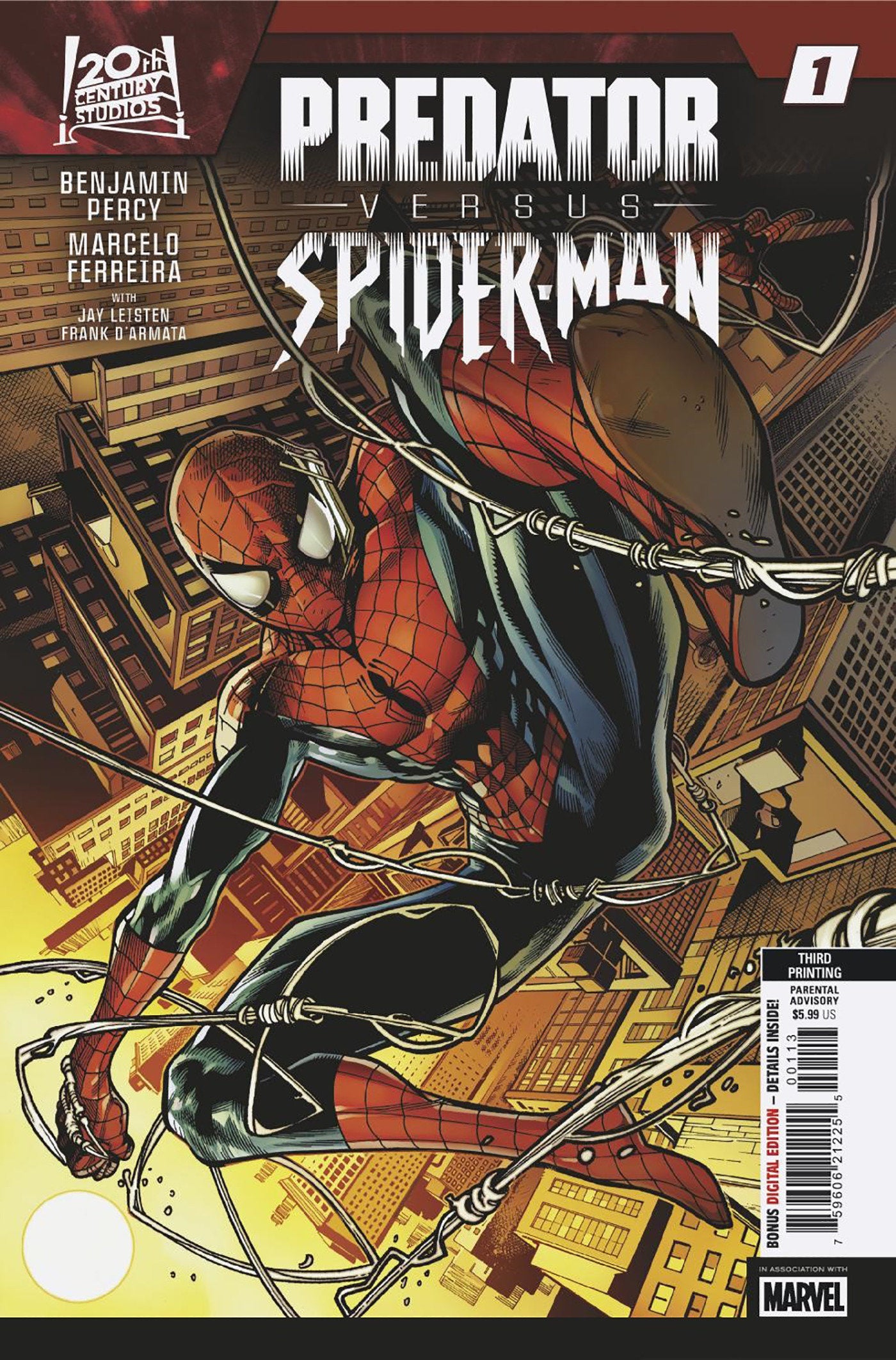 Predator vs. Spider Man #1 Marcelo Ferreira 3 Rd Printing Variant | Dragon's Lair Comics and Fantasy Houston TX