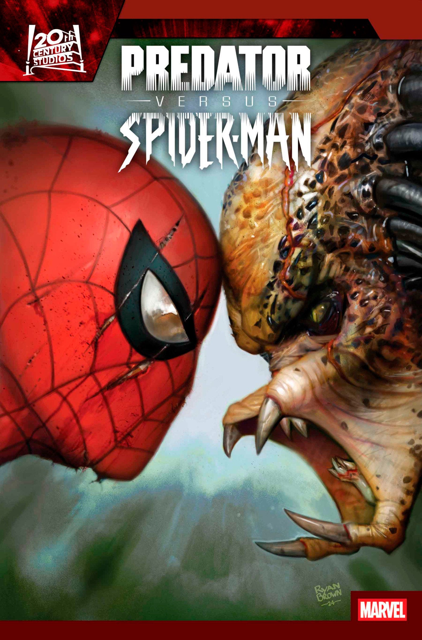 Predator vs Spider-Man #1 (Of 4) Ryan Brown Variant | Dragon's Lair Comics and Fantasy Houston TX