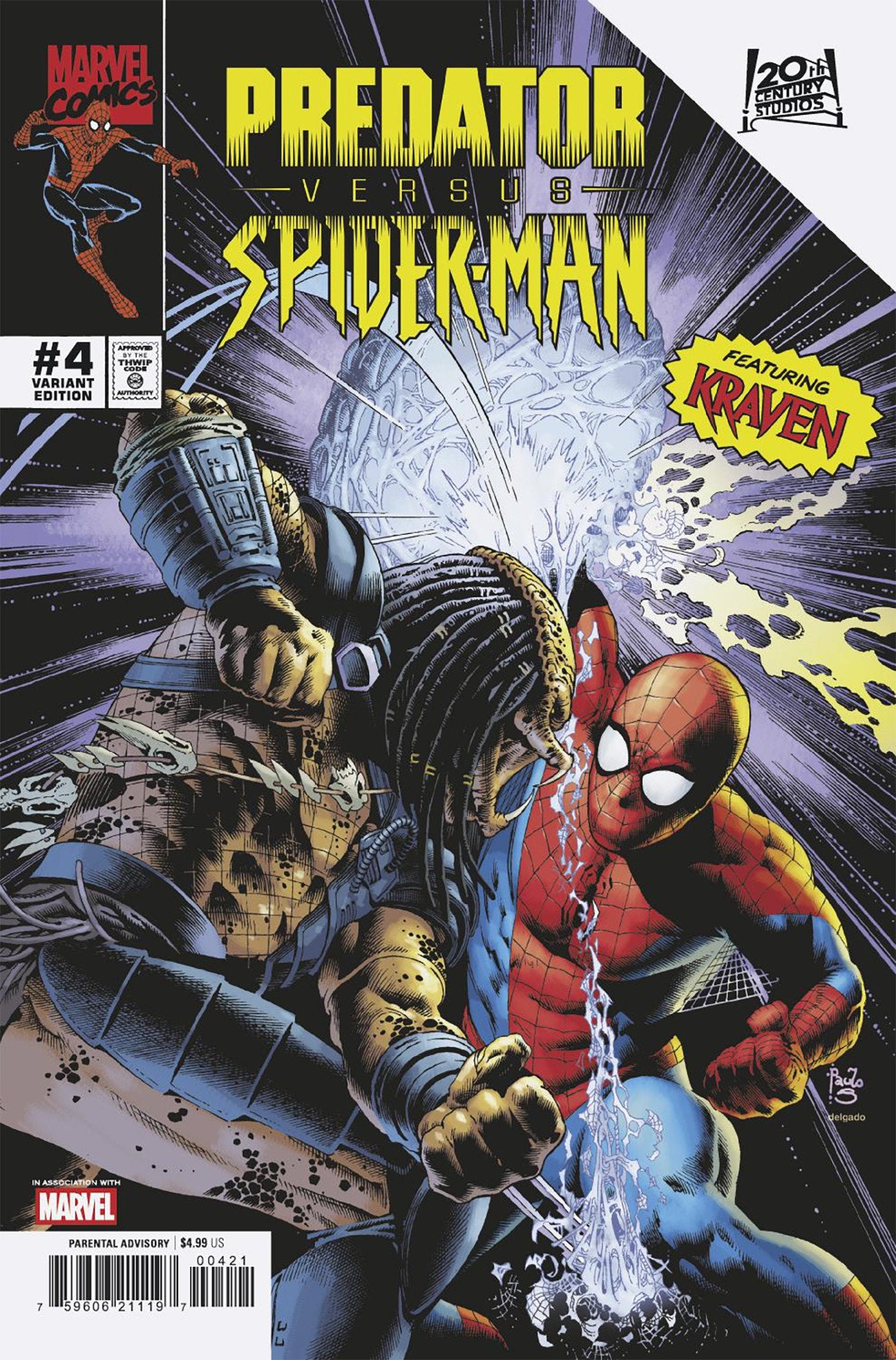 Predator vs. Spider-Man #4 Paulo Siqueira Variant | Dragon's Lair Comics and Fantasy Houston TX