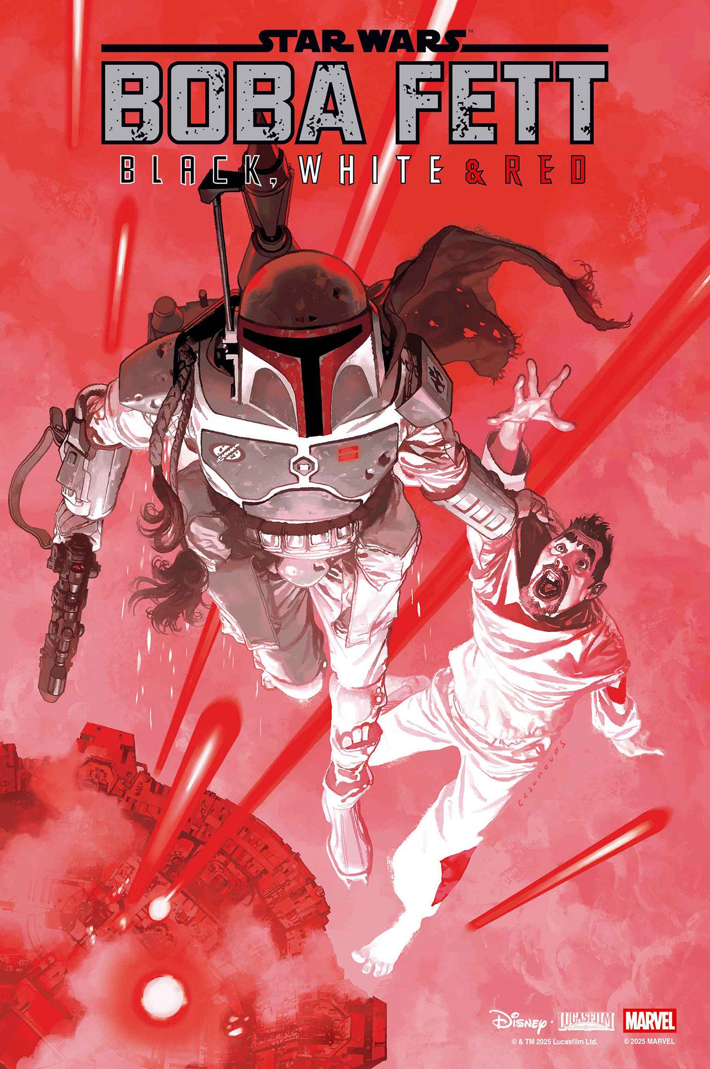 Star Wars: Boba Fett   Black, White & Red #1 Josemaria Casanovas Variant | Dragon's Lair Comics and Fantasy Houston TX