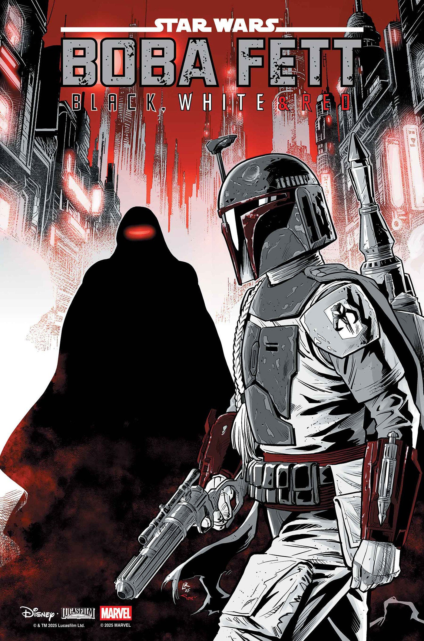Star Wars: Boba Fett   Black, White & Red #4 Luke Ross Variant | Dragon's Lair Comics and Fantasy Houston TX
