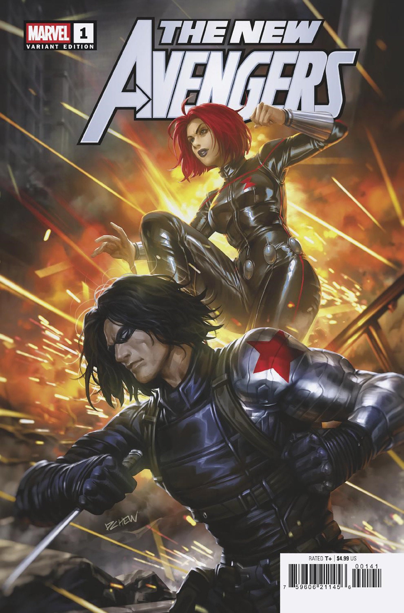 New Avengers #1 Derrick Chew Black Widow And Winter Soldier Variant A | Dragon's Lair Comics and Fantasy Houston TX