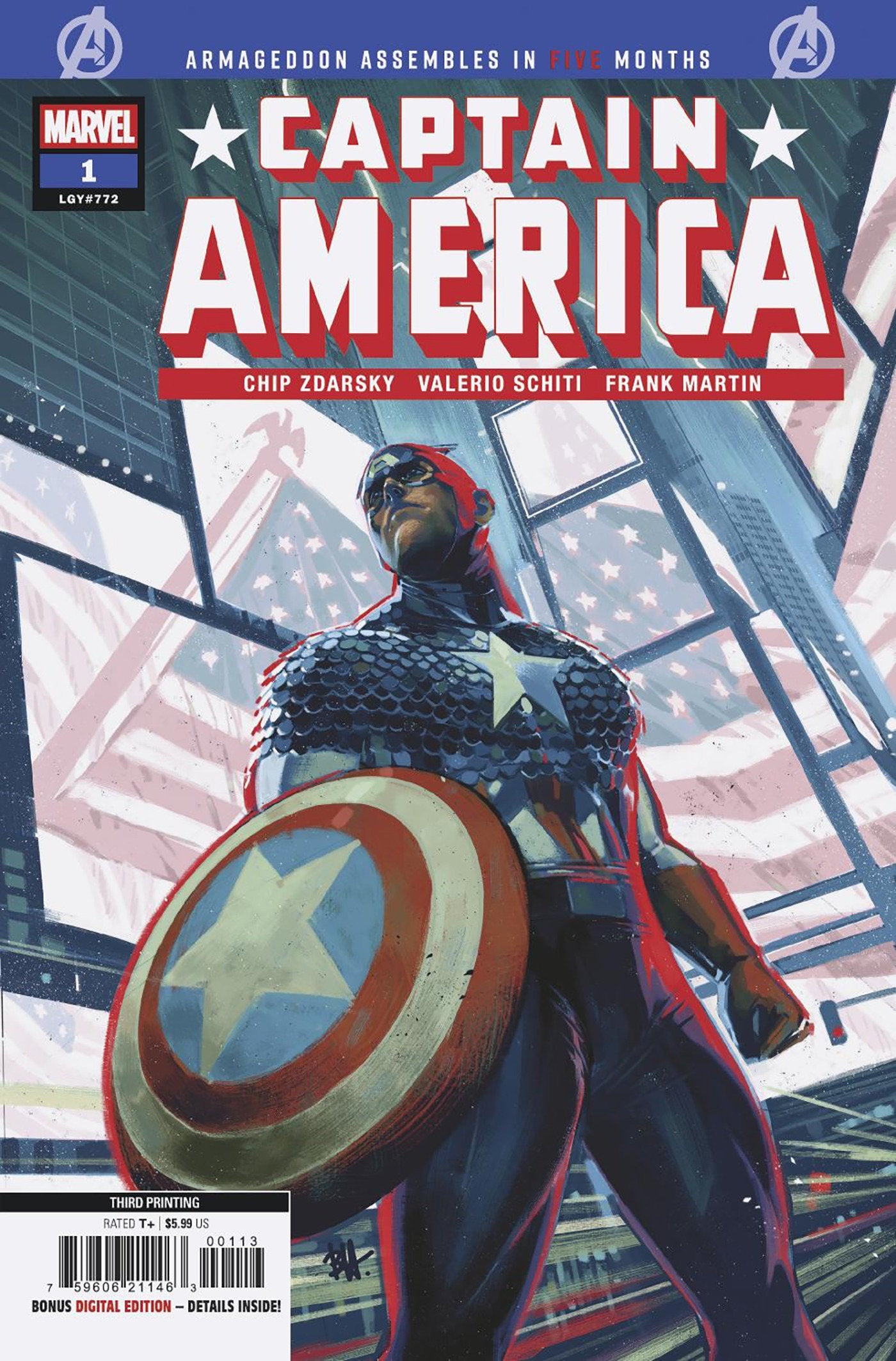 Captain America #1 Ben Harvey 3rd Printing Variant | Odin's Place