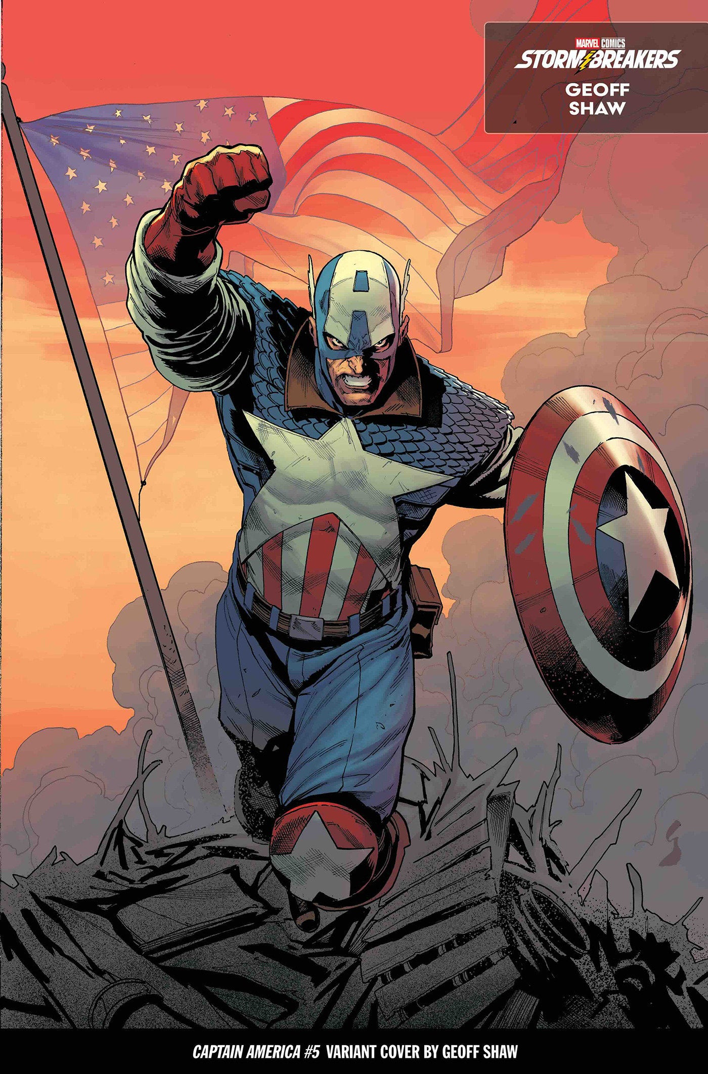 Captain America #5 Geoff Shaw From The Chaos A Costume Variant | Dragon's Lair Comics and Fantasy Houston TX