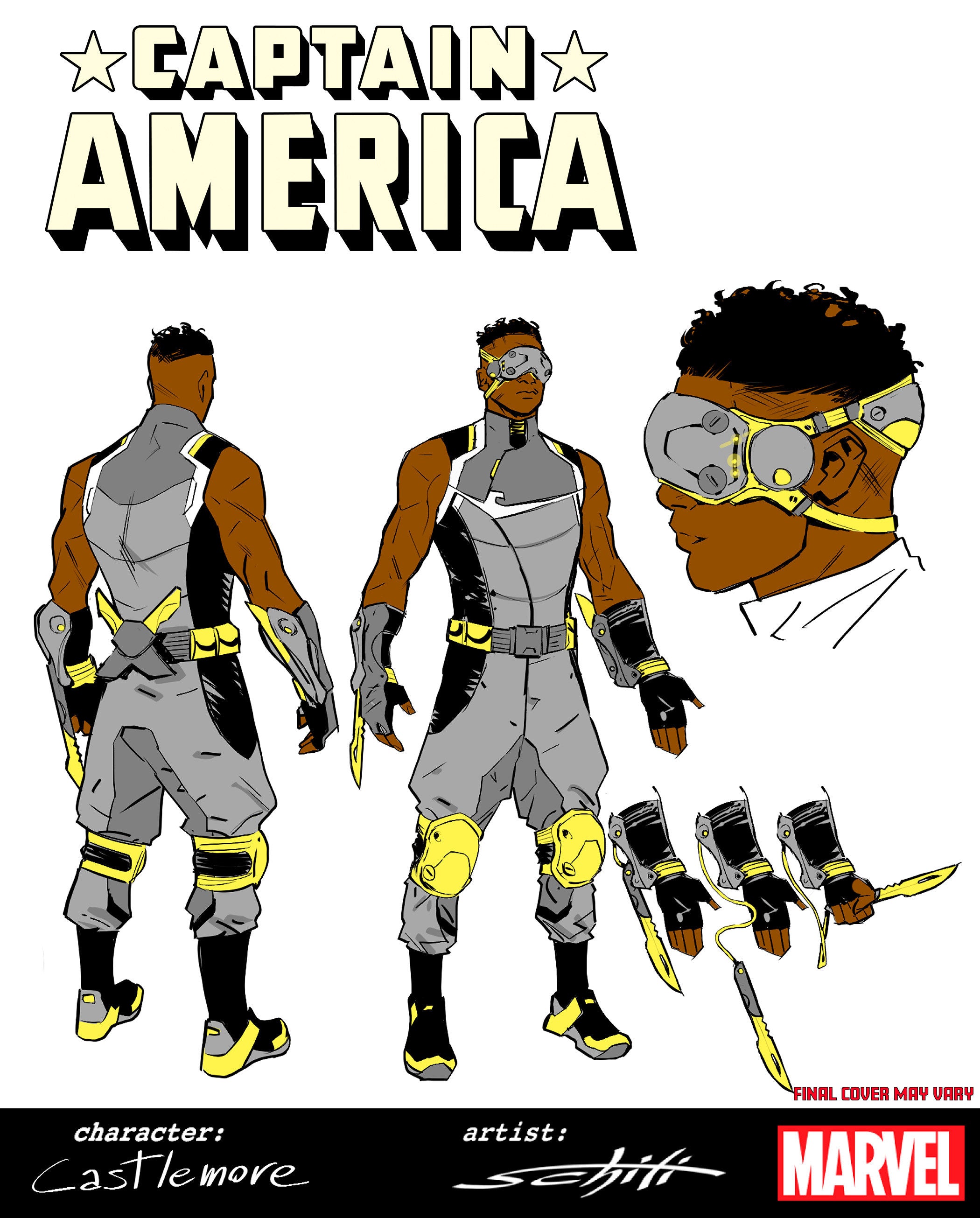 Captain America #7 Valerio Schiti Design Variant | Odin's Place