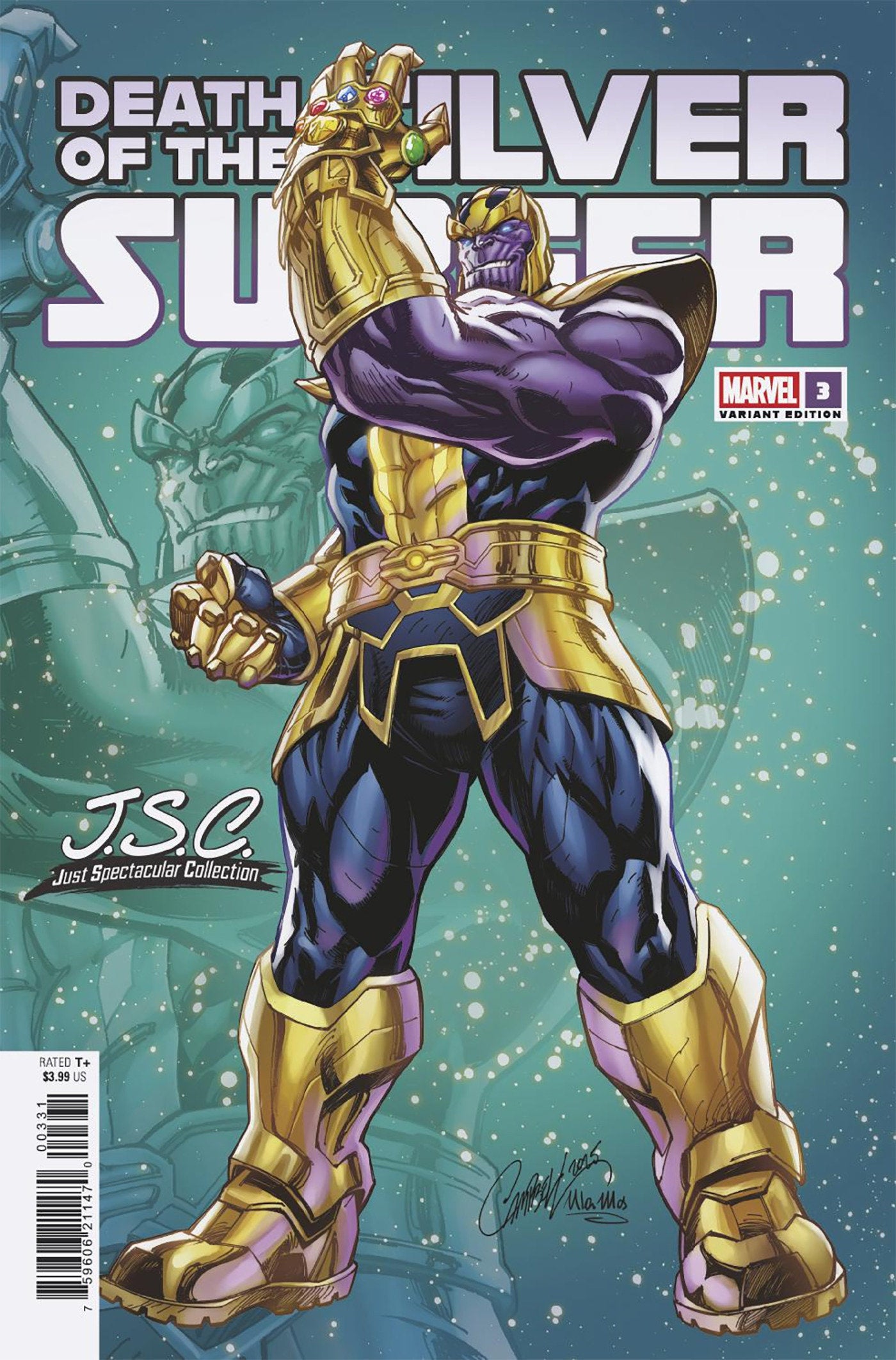 Death Of The Silver Surfer #3 J. Scott Campbell Just Spectacular Collection Variant | Dragon's Lair Comics and Fantasy Houston TX