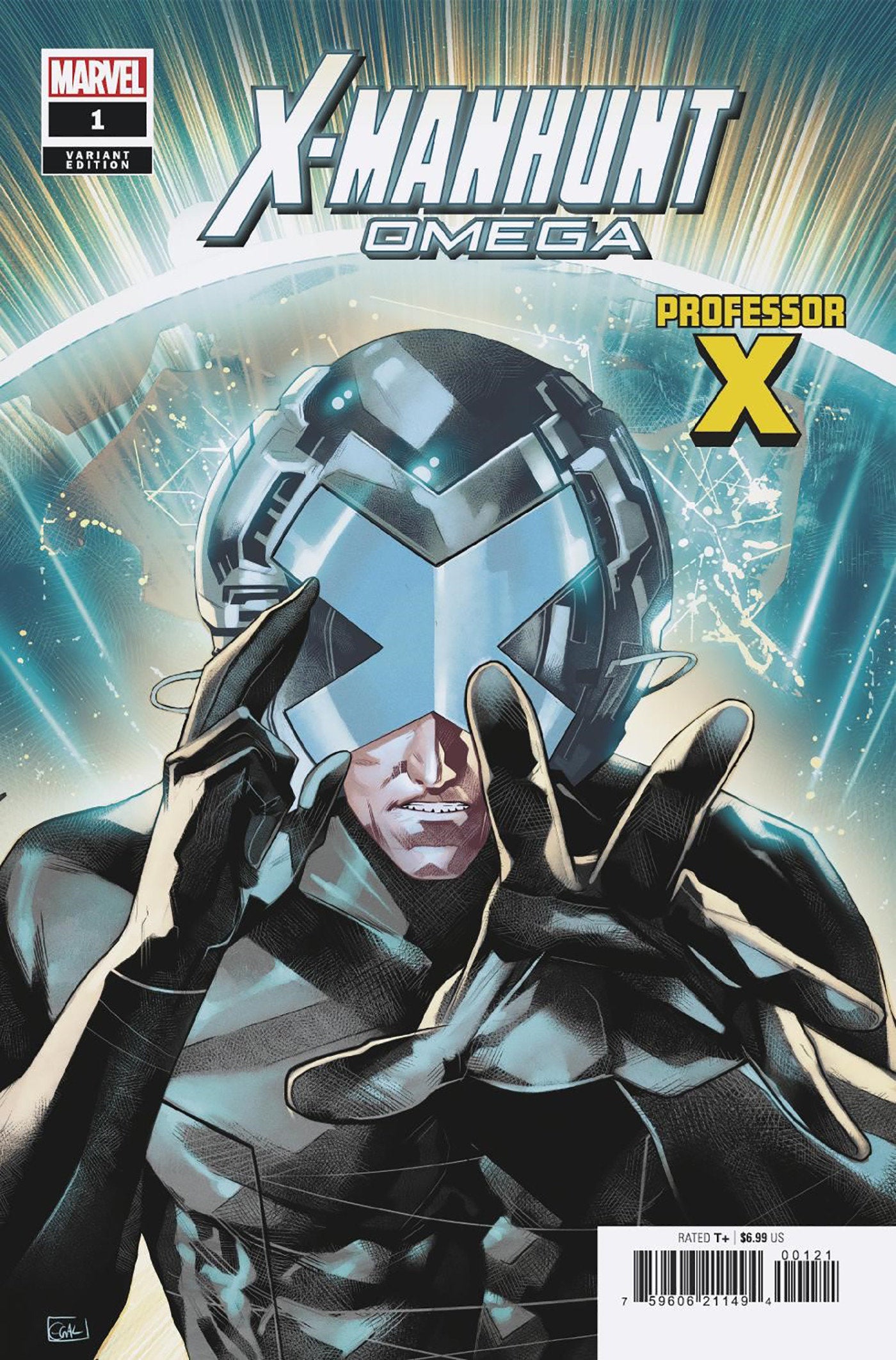 X-Manhunt Omega #1 Edwin Galmon Professor X Variant [Xmh] | Dragon's Lair Comics and Fantasy Houston TX