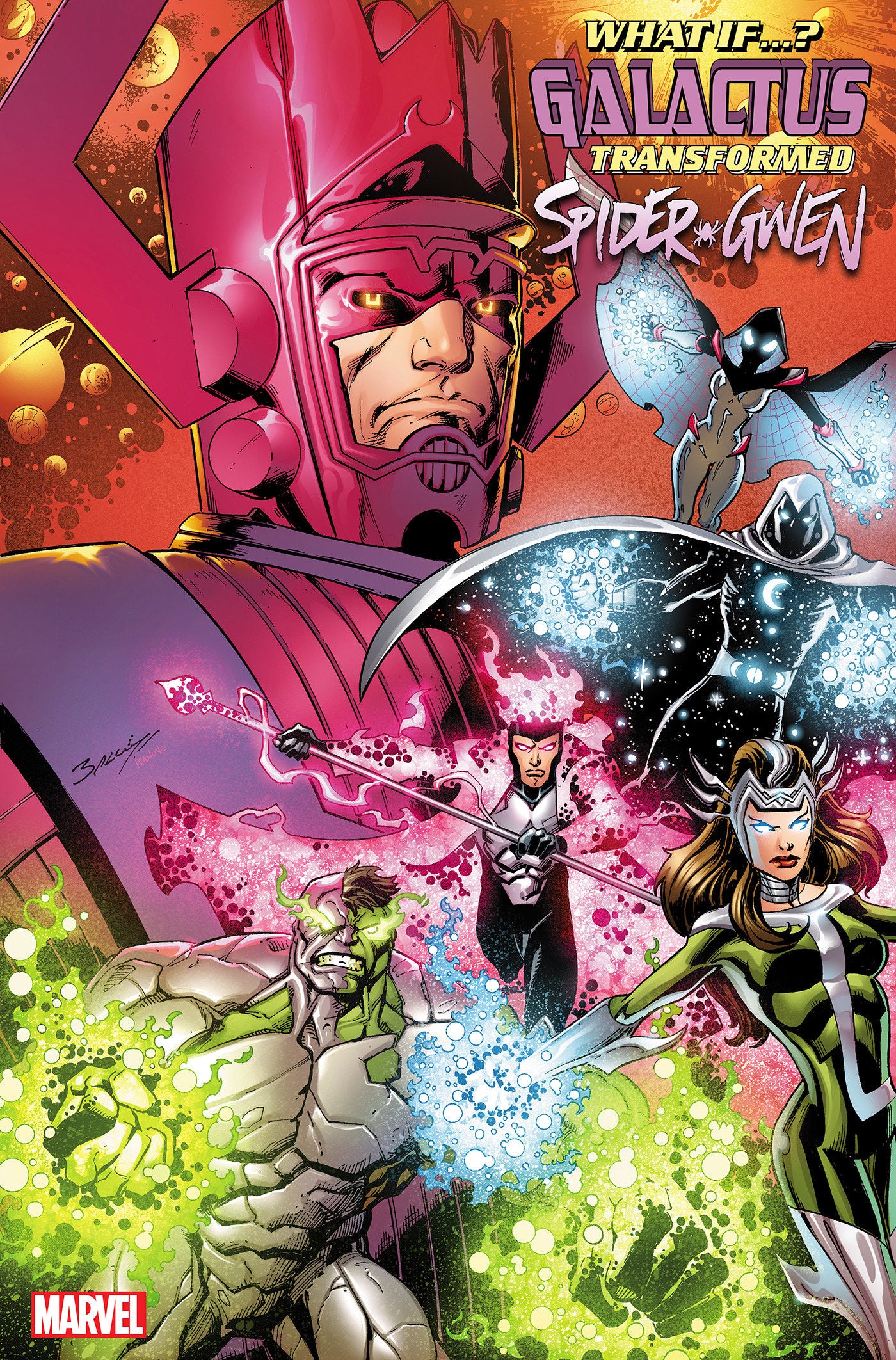 What If...? Galactus: Galactus Transformed Spider-Gwen? #1 Mark Bagley Variant | Dragon's Lair Comics and Fantasy Houston TX