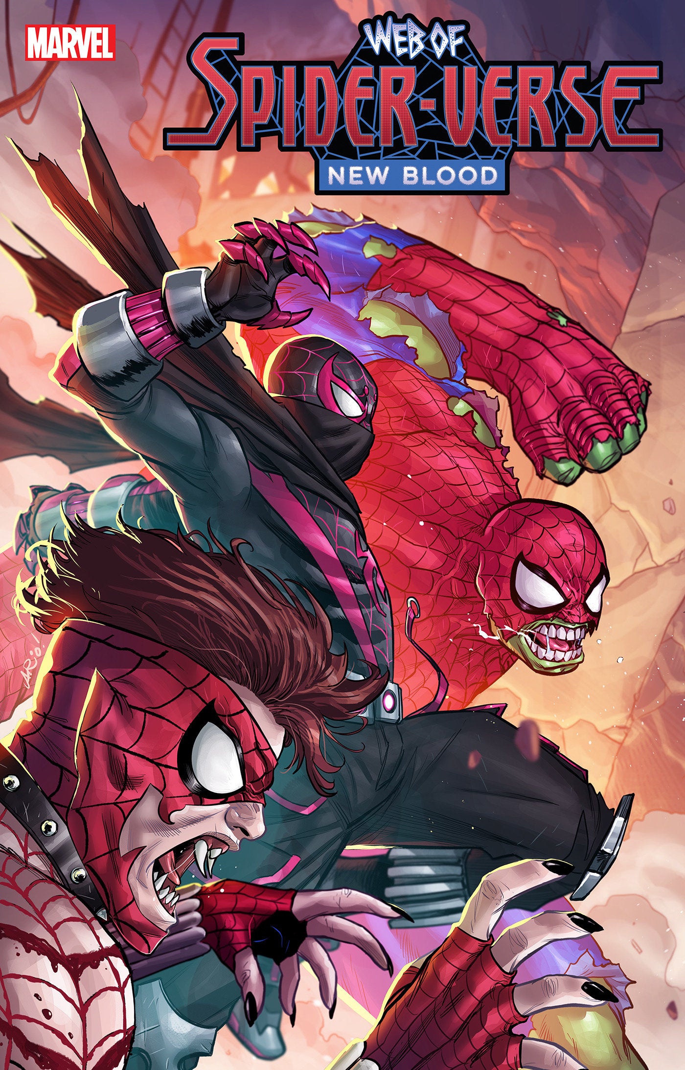 Web Of Spider-Verse: New Blood #1 Ario Anindito Connecting Variant | Dragon's Lair Comics and Fantasy Houston TX