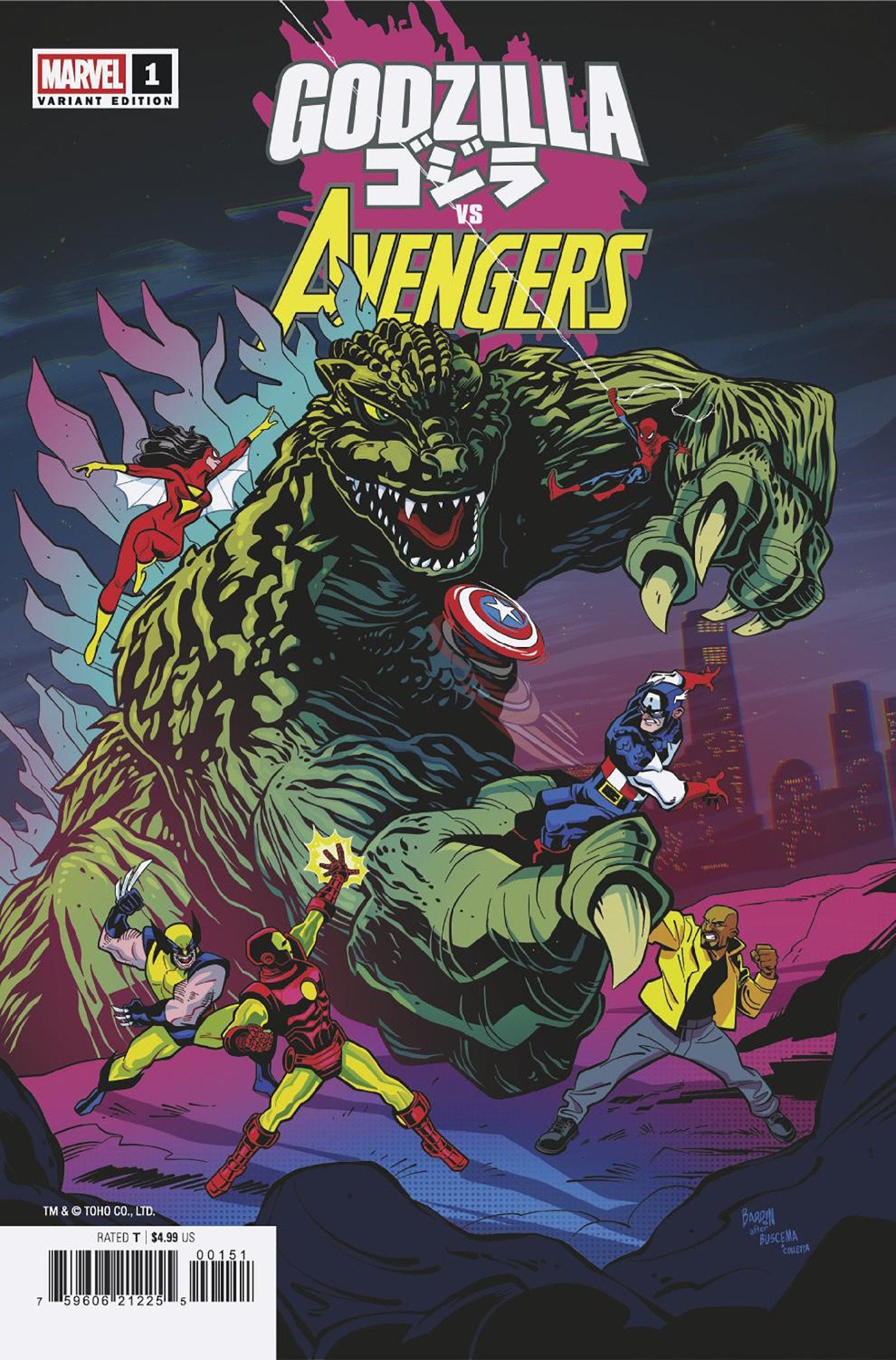 Godzilla vs. Avengers #1 Dave Bardin Variant | Dragon's Lair Comics and Fantasy Houston TX