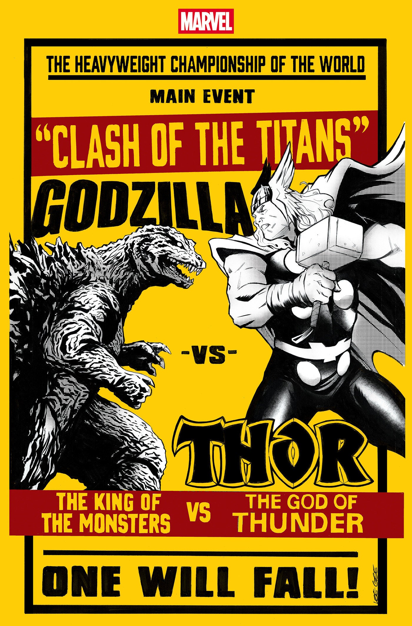 Godzilla vs. Thor #1 Lee Garbett Versus Variant | Dragon's Lair Comics and Fantasy Houston TX
