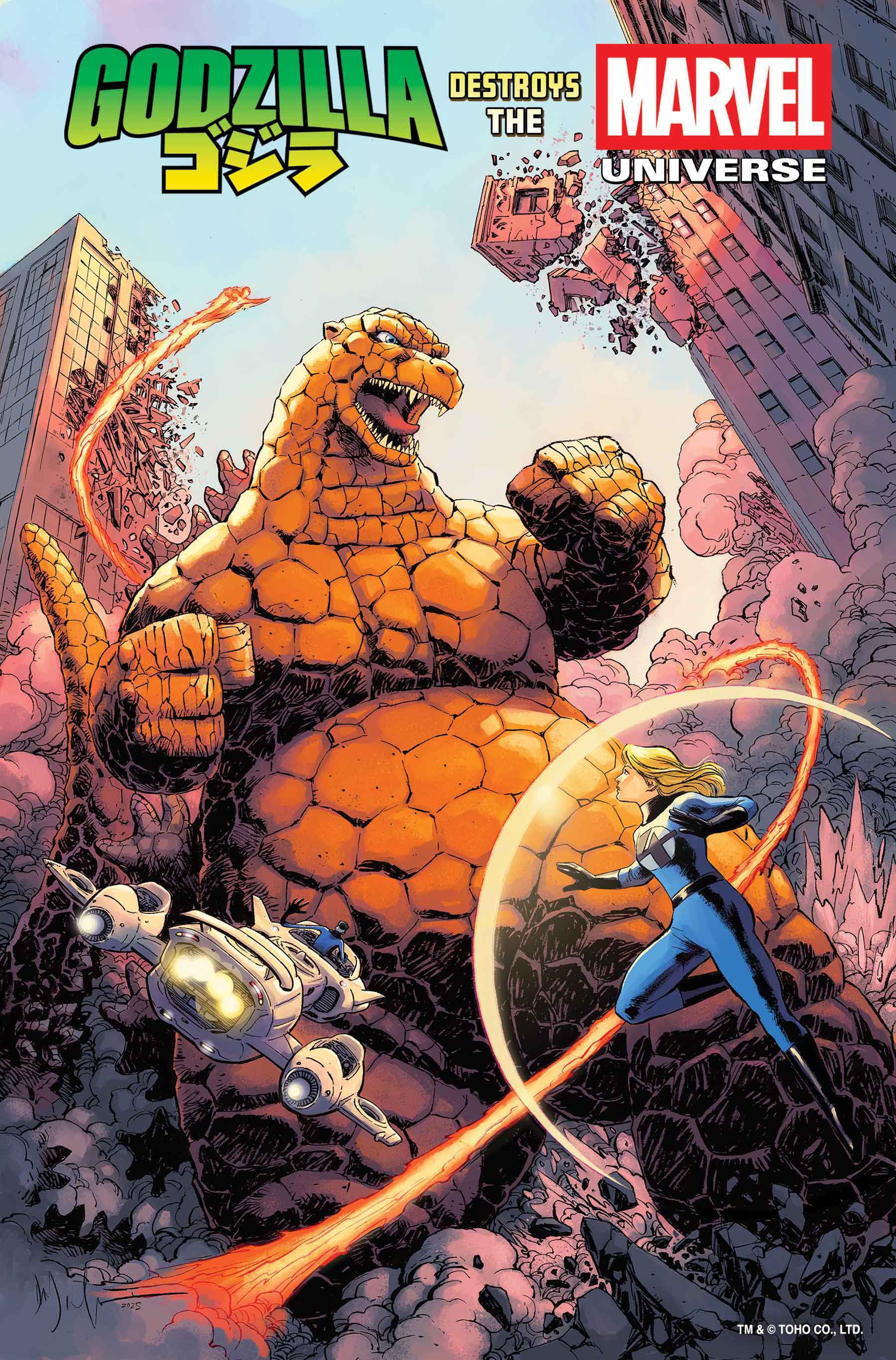 Godzilla Destroys The Marvel Universe #1 Dave Wachter Marvelized Thing-Zilla Variant | Dragon's Lair Comics and Fantasy Houston TX