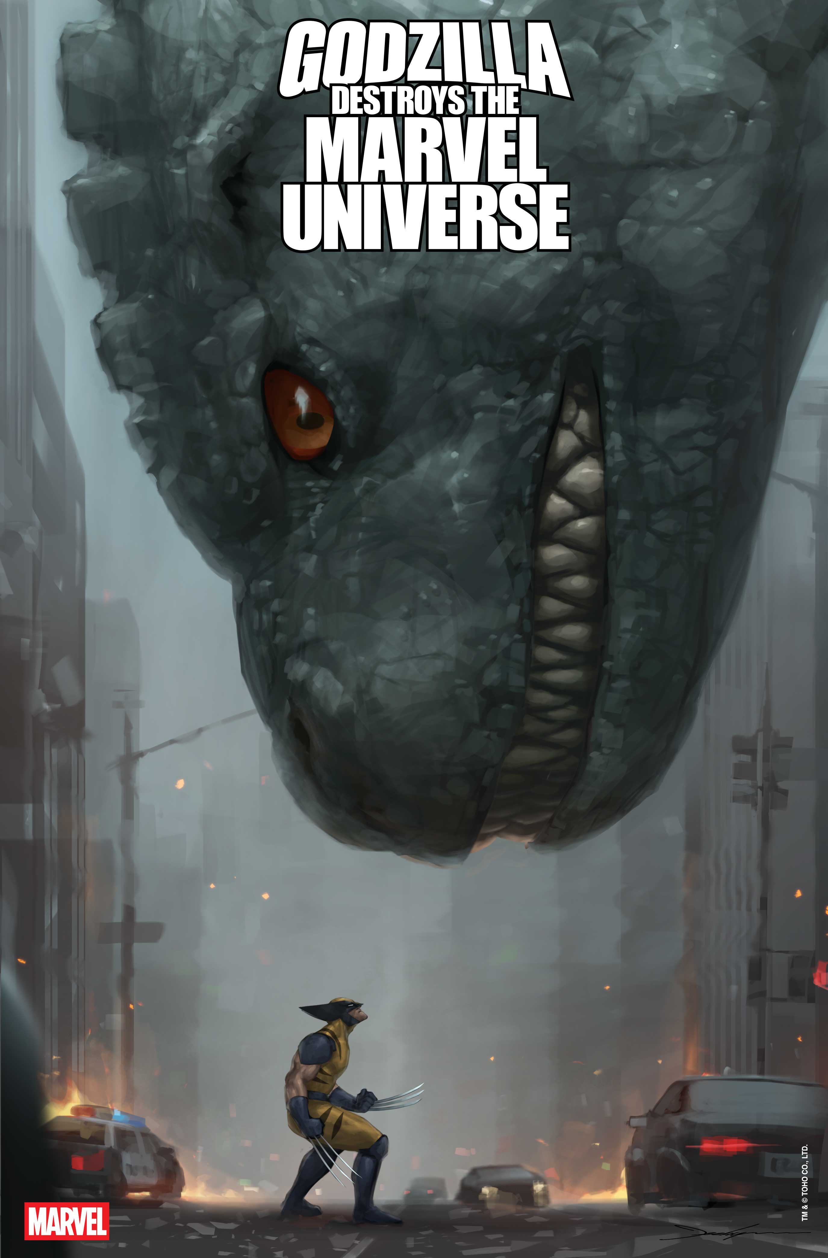 Godzilla Destroys The Marvel Universe #3 Jeehyung Lee Variant | Dragon's Lair Comics and Fantasy Houston TX