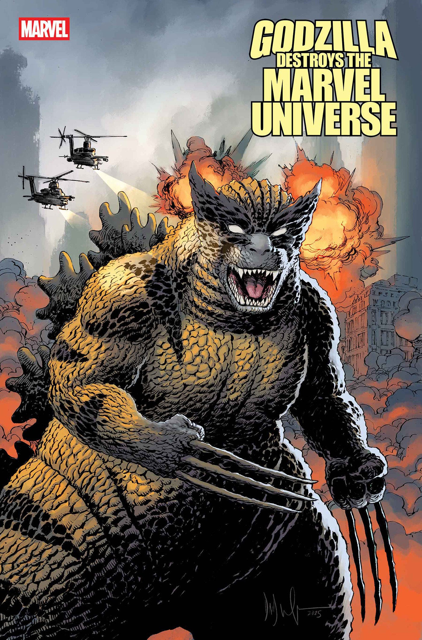 Godzilla Destroys The Marvel Universe #4 Dave Wachter Marvelzed Wolverine Zilla Variant | Dragon's Lair Comics and Fantasy Houston TX
