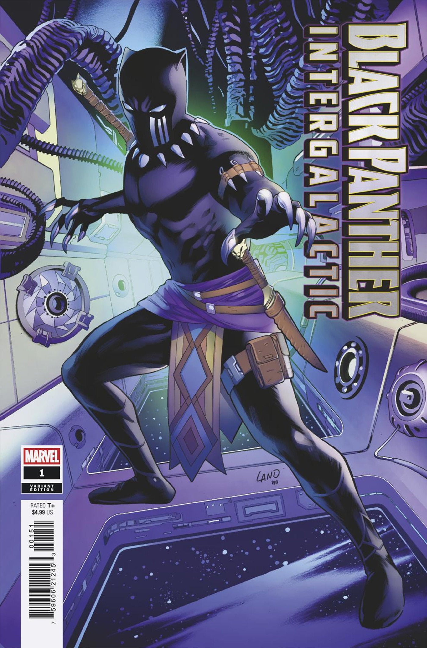 Black Panther: Intergalactic #1 Greg Land Black Panther Variant | Dragon's Lair Comics and Fantasy Houston TX