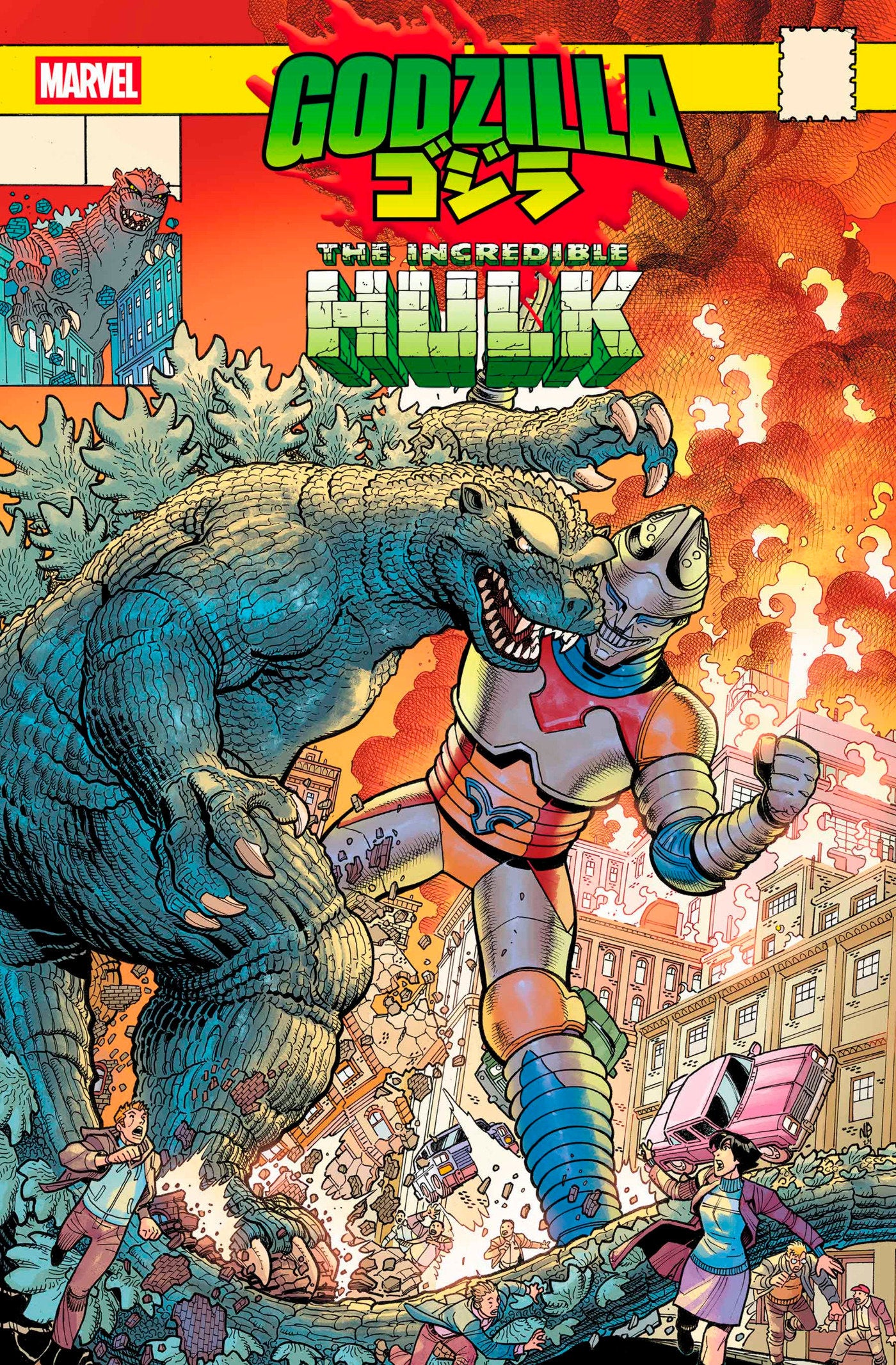 Godzilla vs. Hulk #1 Nick Bradshaw Monster Homage Variant | Dragon's Lair Comics and Fantasy Houston TX