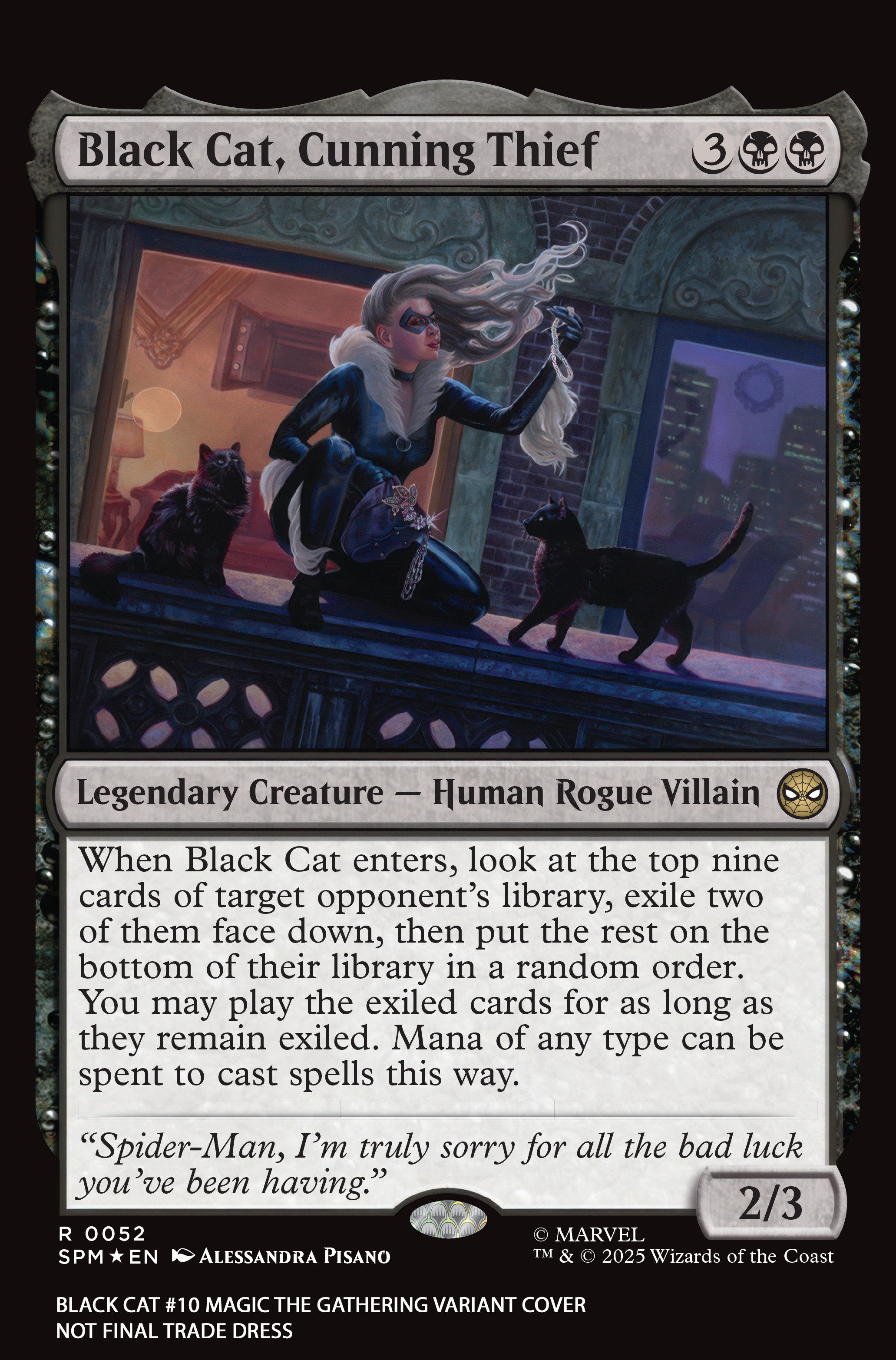 Black Cat #10 Alessandra Pisano Magic: The Gathering Variant | Odin's Place
