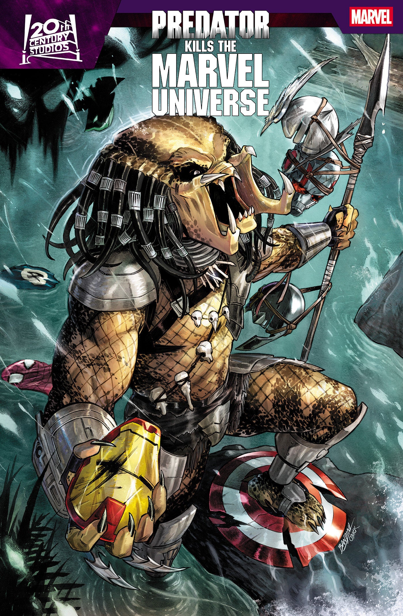Predator Kills The Marvel Universe #1 Michele Bandini Foil Variant | Dragon's Lair Comics and Fantasy Houston TX
